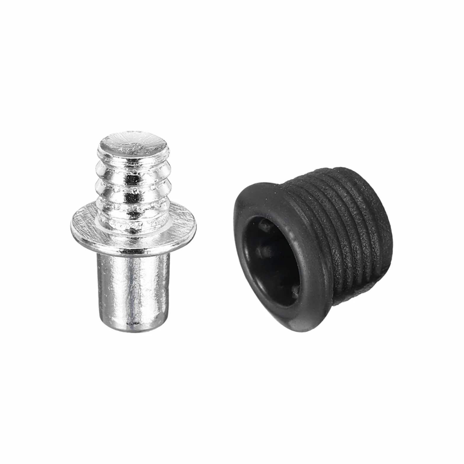 QUARKZMAN Guías de Rejilla de Altavoz Plástico Metal Negro 6mm x 11mm 20 Pares