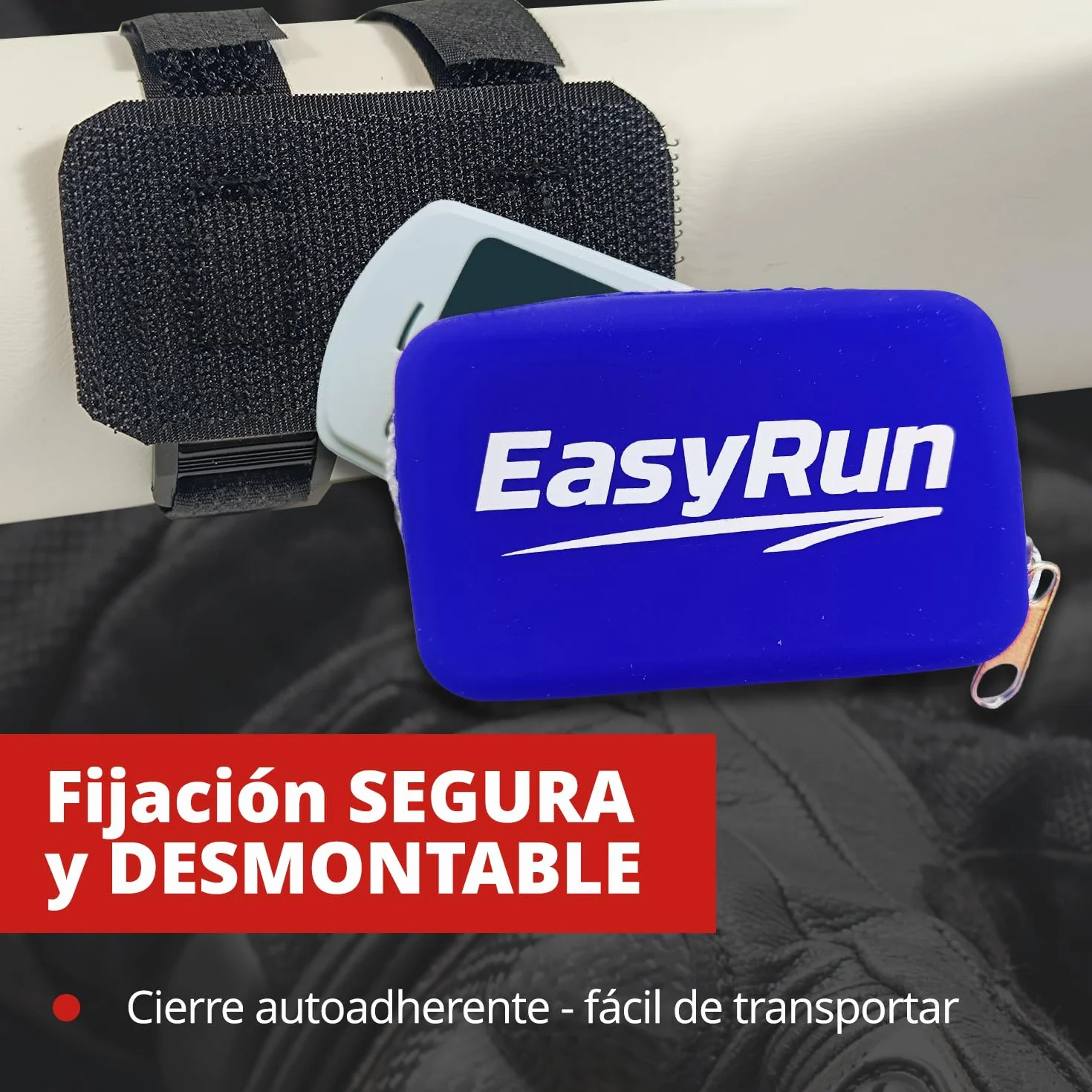 Soporte Moto de Silicona Compatible con Via-T, Bip&Drive, Pagatelia y Fulli – Funda Telepeaje Moto Splash Resistant con Correas Ajustables – Porta Peaje (Azul)