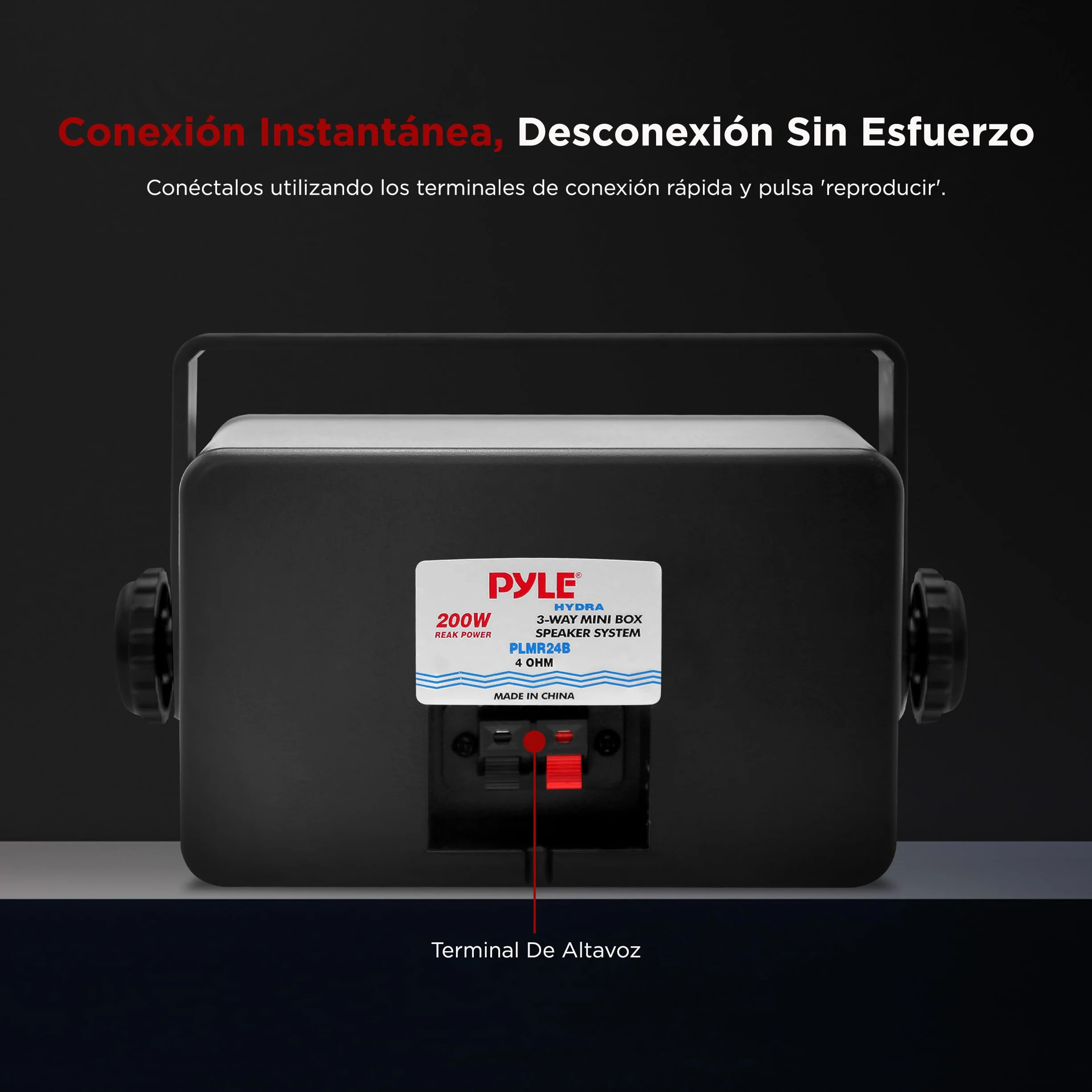 Pyle altavoces de 3 vías 3.5" 200W montaje en pared para barcos piscinas patios