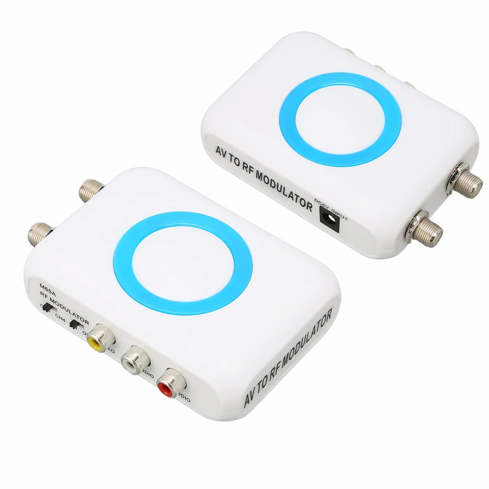 Zunate Modulador RF Convertidor RCA Coaxial a RF Adaptador Demodulador VHF, Entrada Ant Salida AV a Coaxial RF Modulador ágil Conmutador de TV Video Compuesto a Analógico Coaxial NTSC TV Antigua