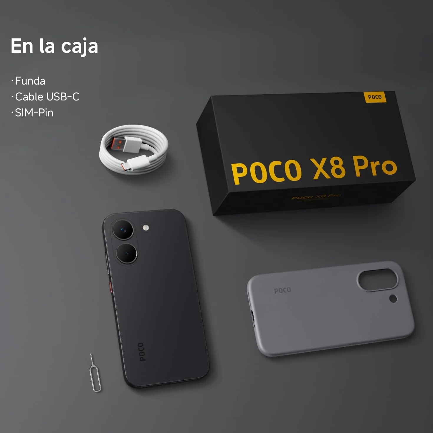 XIAOMI POCO X8 Pro Smartphone 8+512GB Dimensity 8500-Ultra 6500mAh 50MP Sony IMX882 OIS Negro