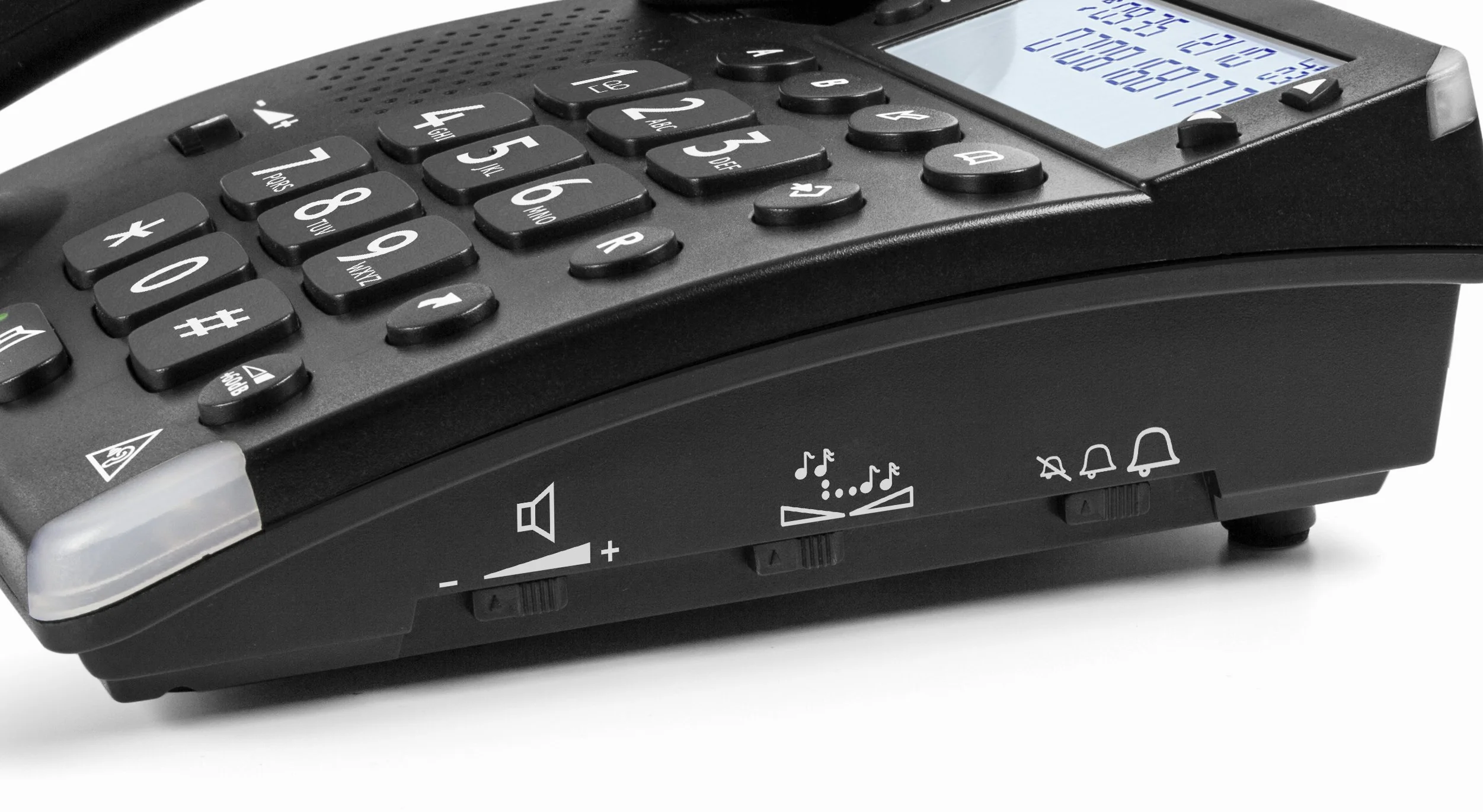 Doro Magna 4000 Teléfono Fijo con Cable para Personas Mayores Teclas Espaciadas Pantalla Grande Sonido Amplificado Negro