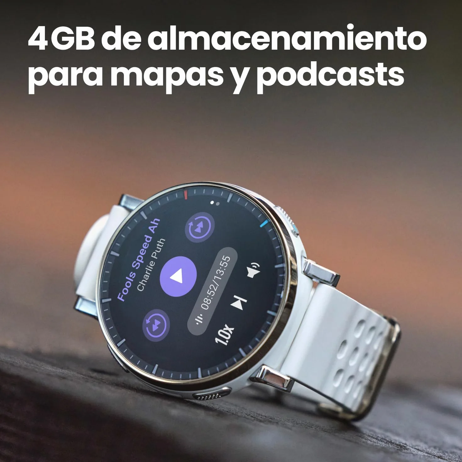Amazfit Active 3 Premium Reloj Inteligente GPS Running, Pantalla AMOLED 1,32" Zafiro, Batería de 12 Días, 4GB, NFC, Mapas Offline, 170+ Modos de Entrenamiento, 5 ATM, Smartwatch para Android iPhone