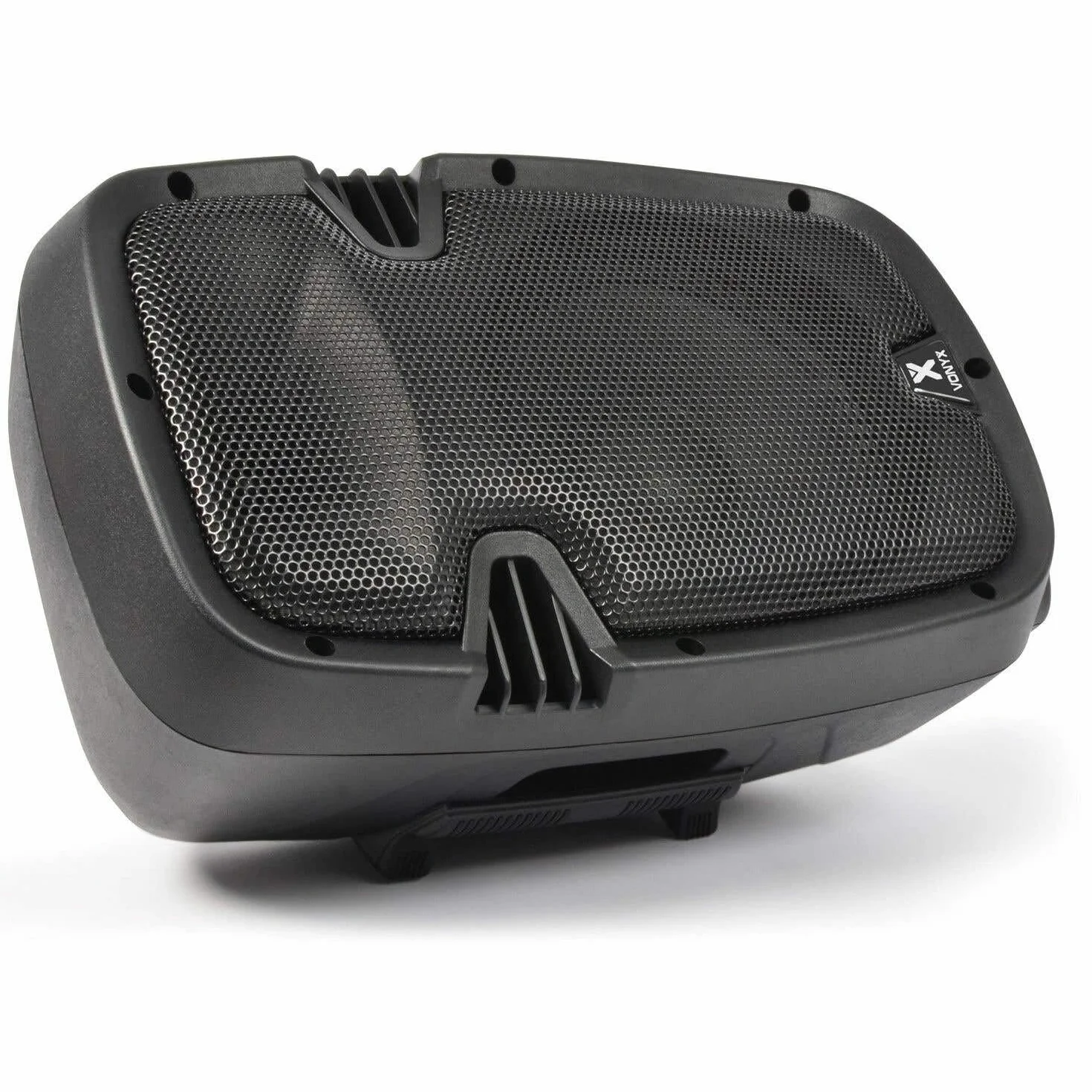 Vonyx SPJ-800A - Altavoz Auto Amplificado woofer de 8" 200W Construido en ABS Entrada de línea y micrófono, Control de Graves y Agudos y Salida de línea