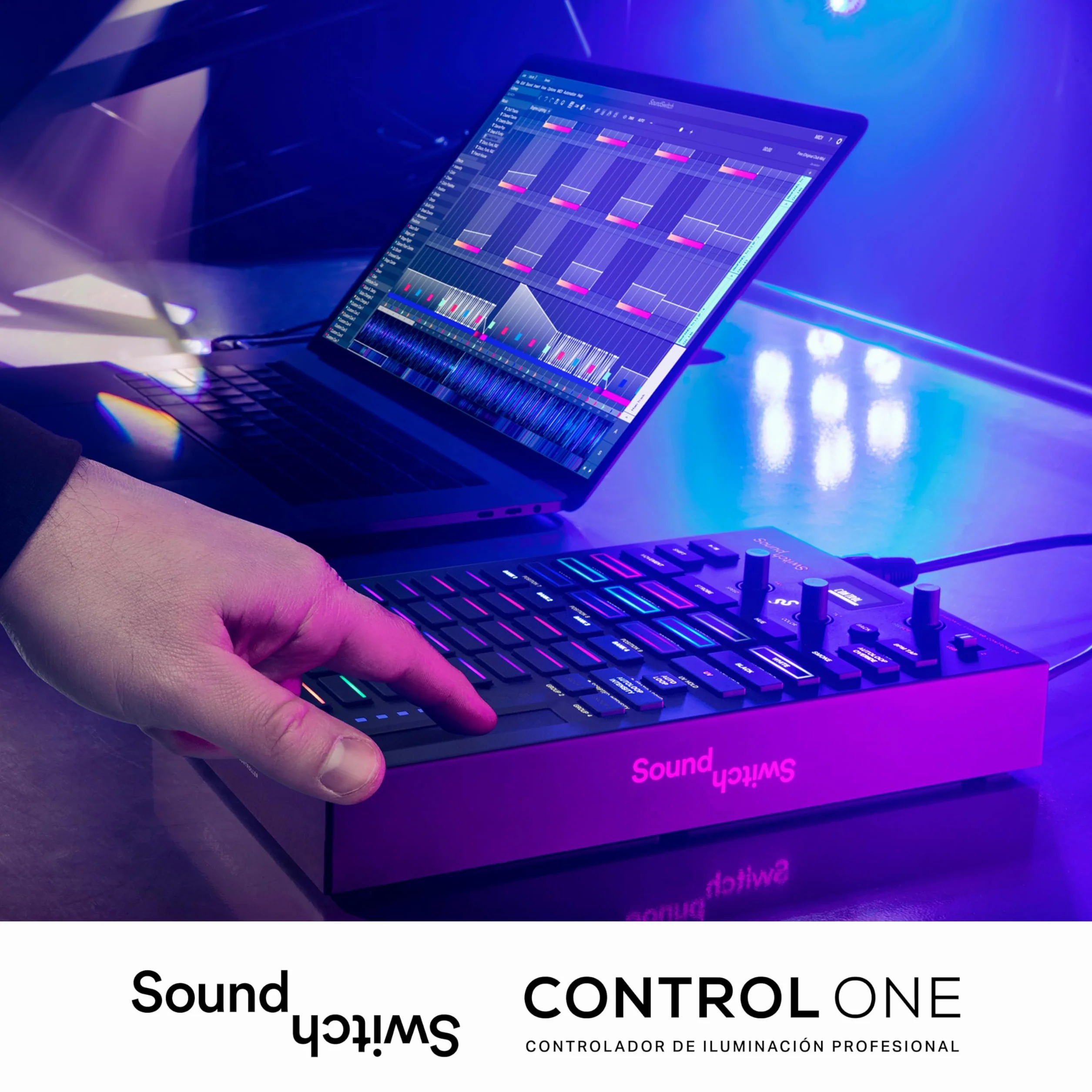 SoundSwitch Control One - Controlador de Iluminación DMX DJ Profesional Con 3 Meses de Acceso al Software SoundSwitch y Soporte Para Phillips Hue