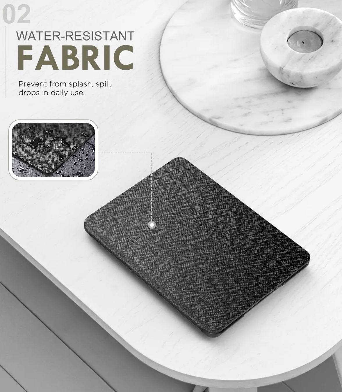 Funda para Kindle Paperwhite 12th Generation 2024 y Kindle Colorsoft Signature Edition 2024, Negro