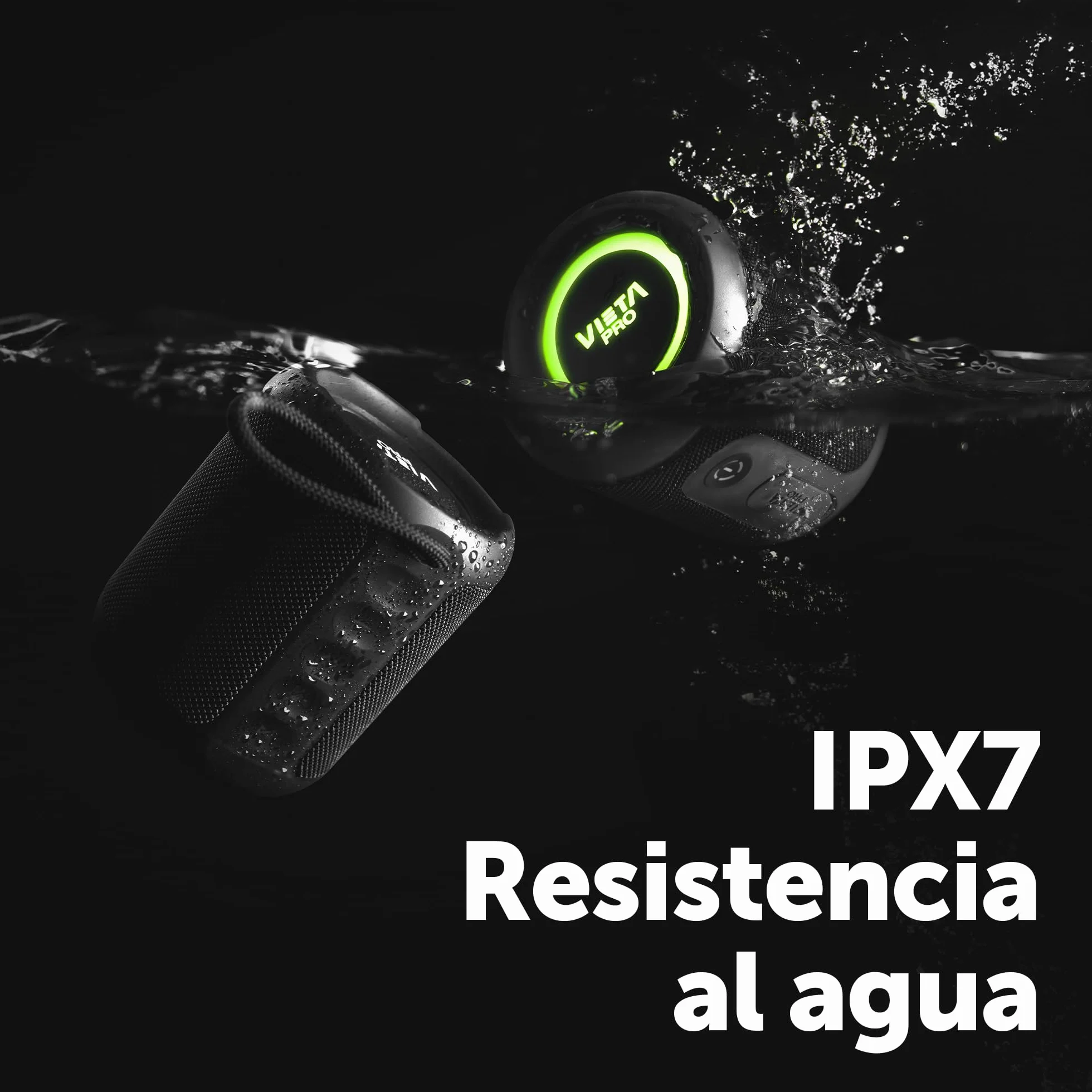 Vieta Pro Easy 4 Altavoz Bluetooth 25W Portátil Impermeable IPX7 con Luces RGB