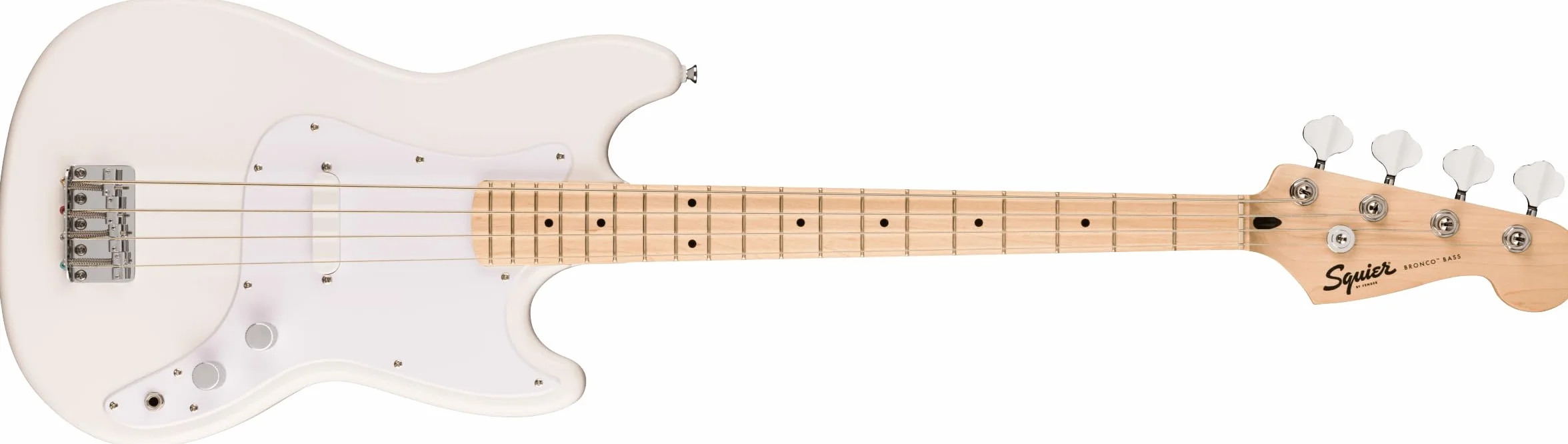 Squier Sonic Bronco Bass MN Blanco Ártico - Bajo Eléctrico de 4 Cuerdas