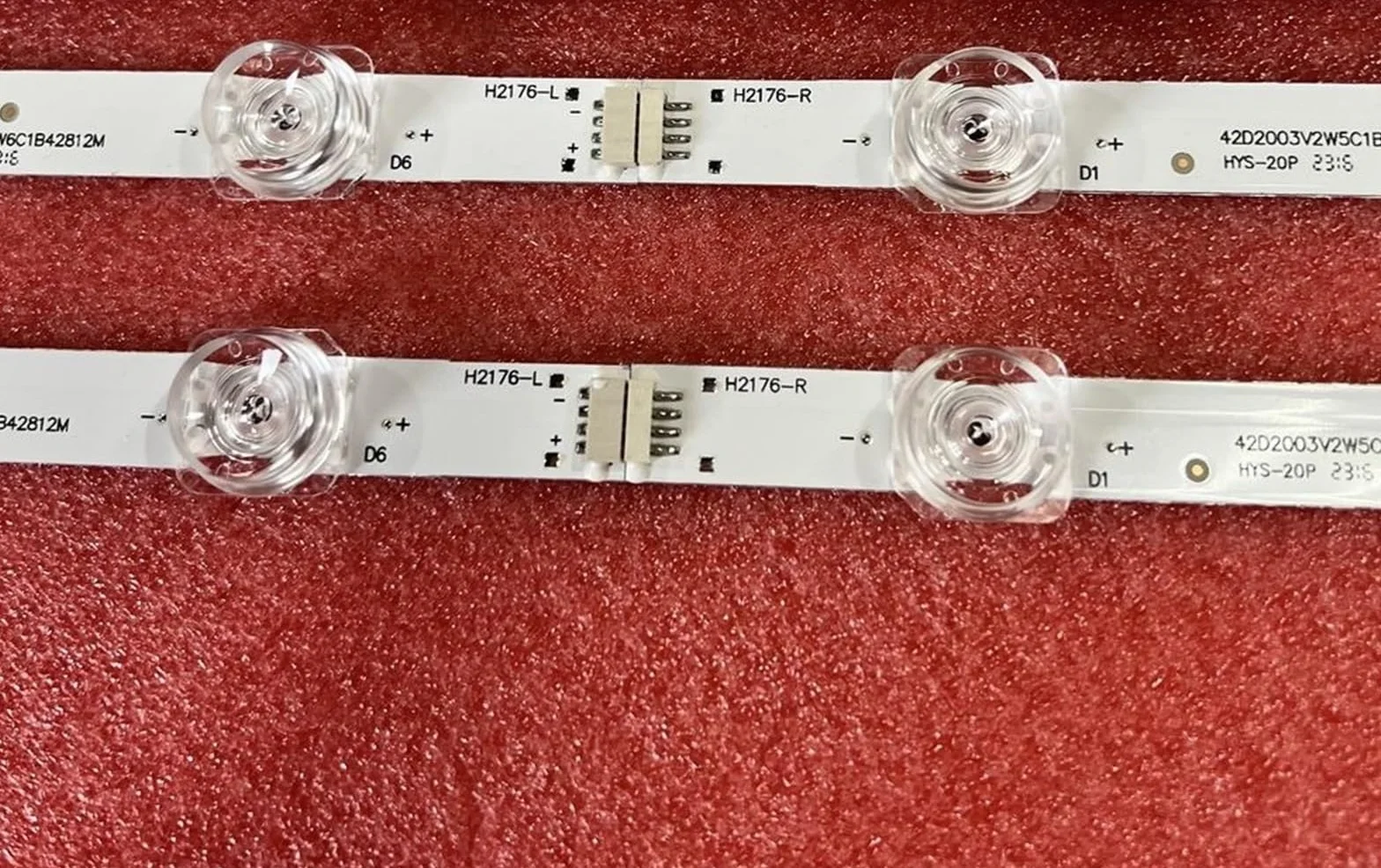 Tira de retroiluminación LED para Hisense compatible con los modelos 43AE7010F, 43U5069, 43AE7000F, 43A7100F, 43A7300F, 43A7500F, 43A7100FTUK, 43AE7000FTUK y H43A7300FTUK(4pcs For 2 TV)