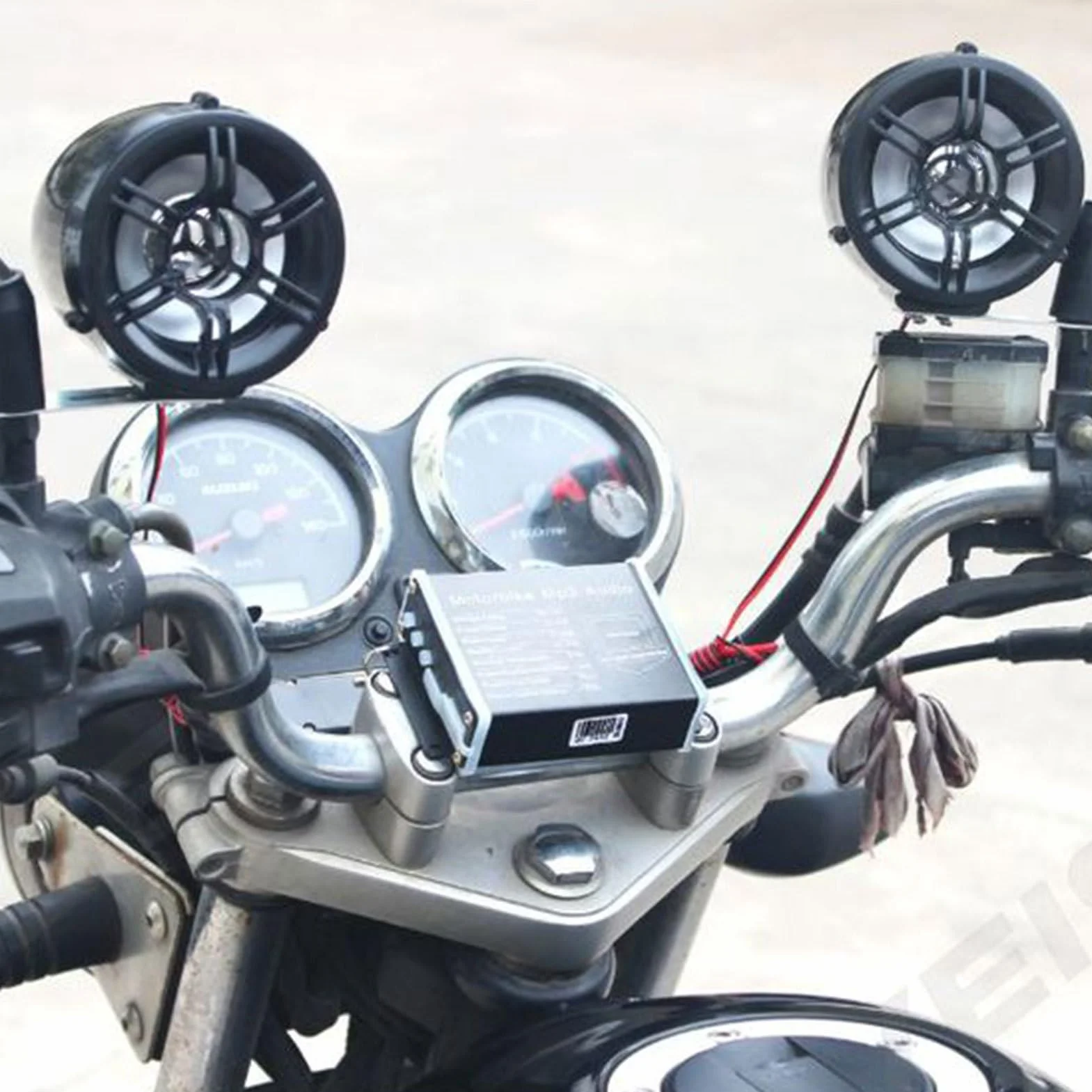 TROONZ Altavoz estéreo de Audio para Motocicleta,Altavoces Impermeables para Motocicleta | Audio estéreo para Manillar de Motocicleta,Amplificador de Audio para Motocicleta con Fuertes Sonidos de