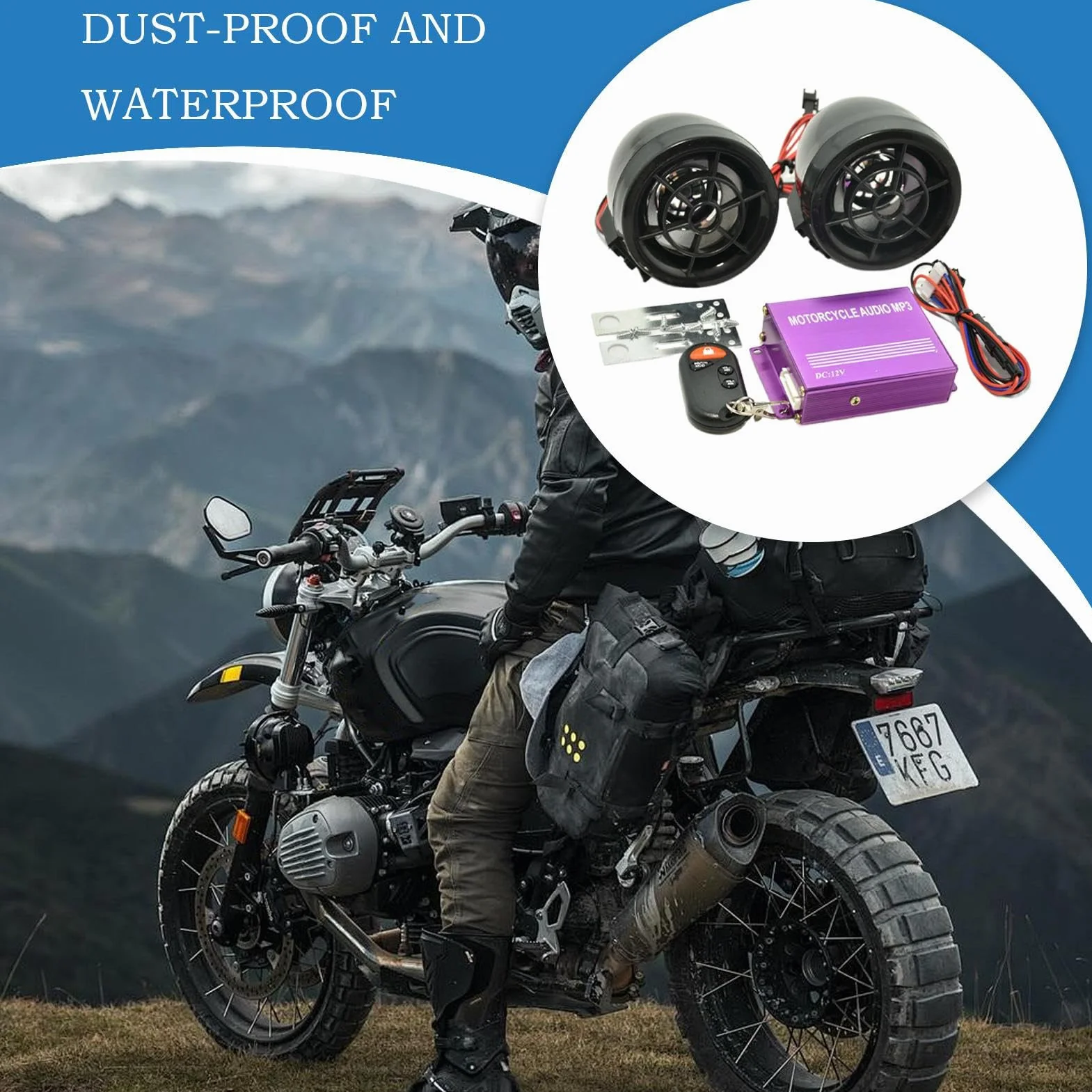 Altavoz para Moto con Amplificador | Accesorios de Audio para Motocicletas