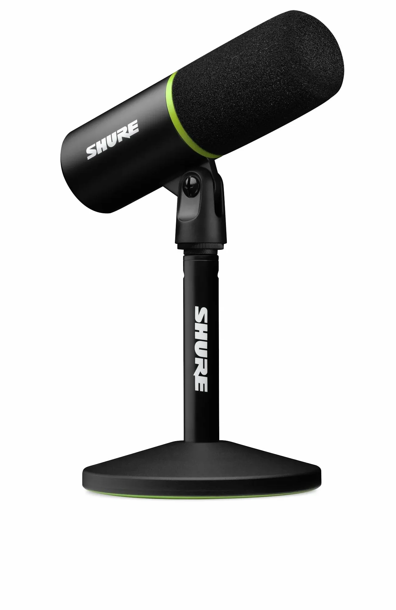 Shure MV6 Microfono par Juegos, Micrófono USB dinámico para PC para Juegos y Streaming - Soporte de Sobremesa de Base Redonda, Cancelación de Ruido de Fondo, Tap-to-Mute, 3.5mm Salida