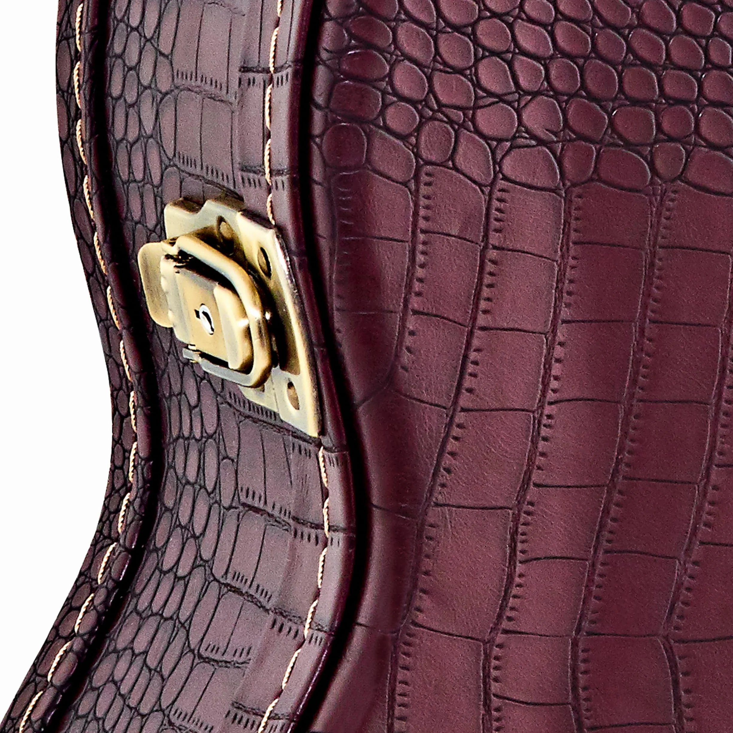 Ortega Estuche Classic Pro, Arco Tapa Bronce 120 mm Profundidad, Marrón Croco, OCCPRO