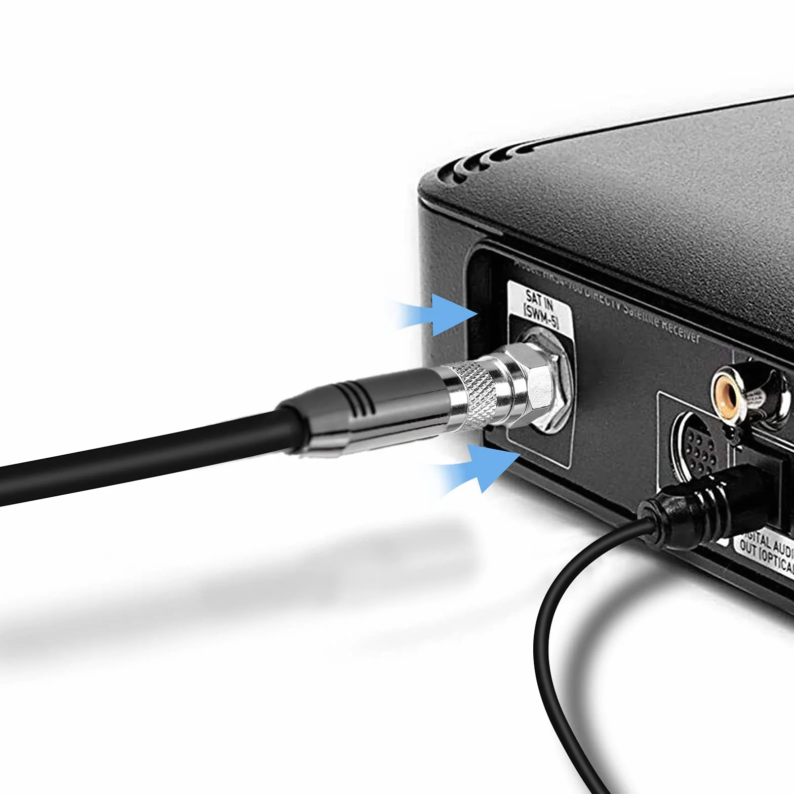 Bingfu Adaptador Antena TV, Conector Coaxial de Antena F Macho a TV Macho & Hembra para Satélite y Cables Coaxiales (Paquete de 2)
