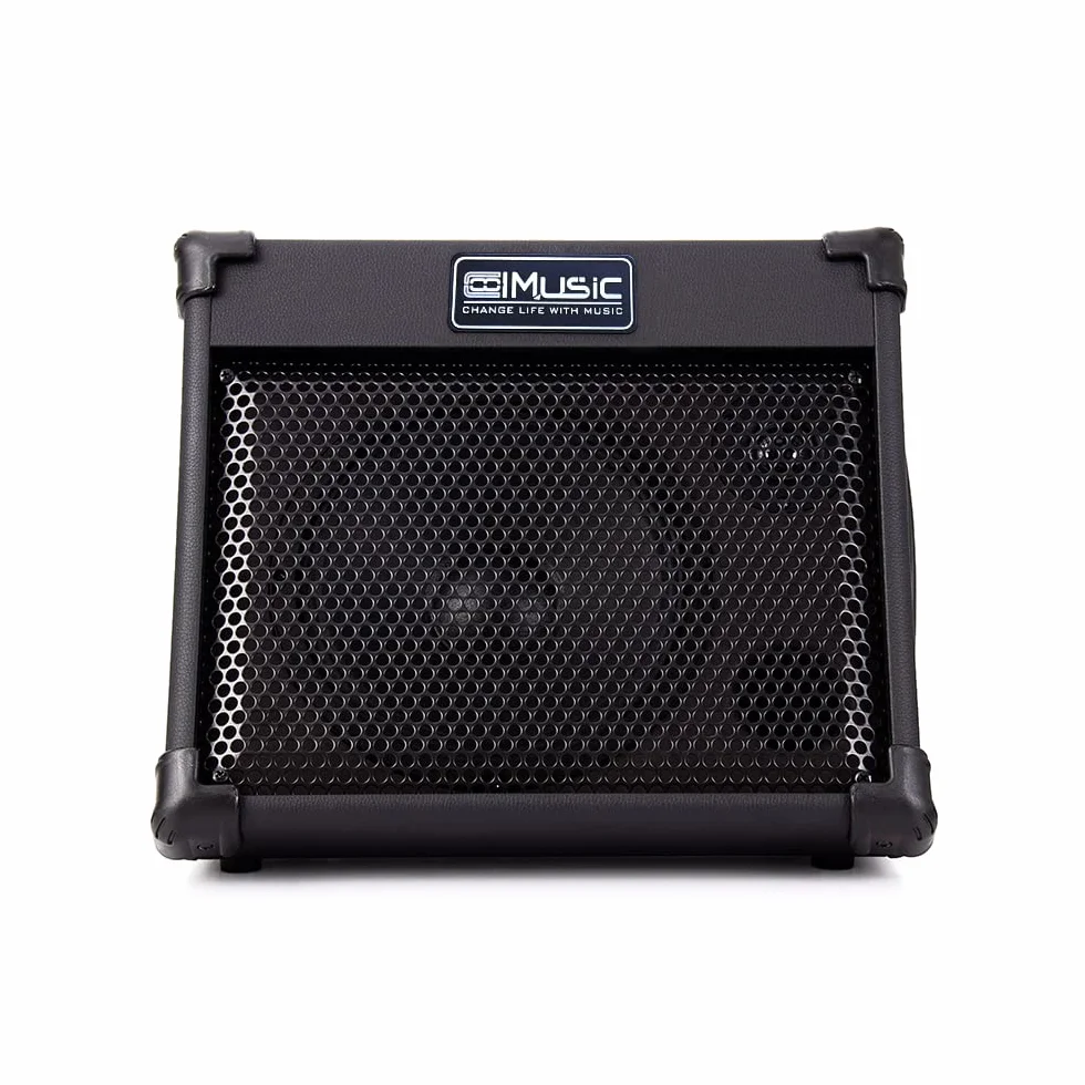 Coolmusic amplificador de guitarra acústica portátil de 40 W con entrada de micrófono, Bluetooth integrado, batería recargable con rendimiento de hasta 8 horas