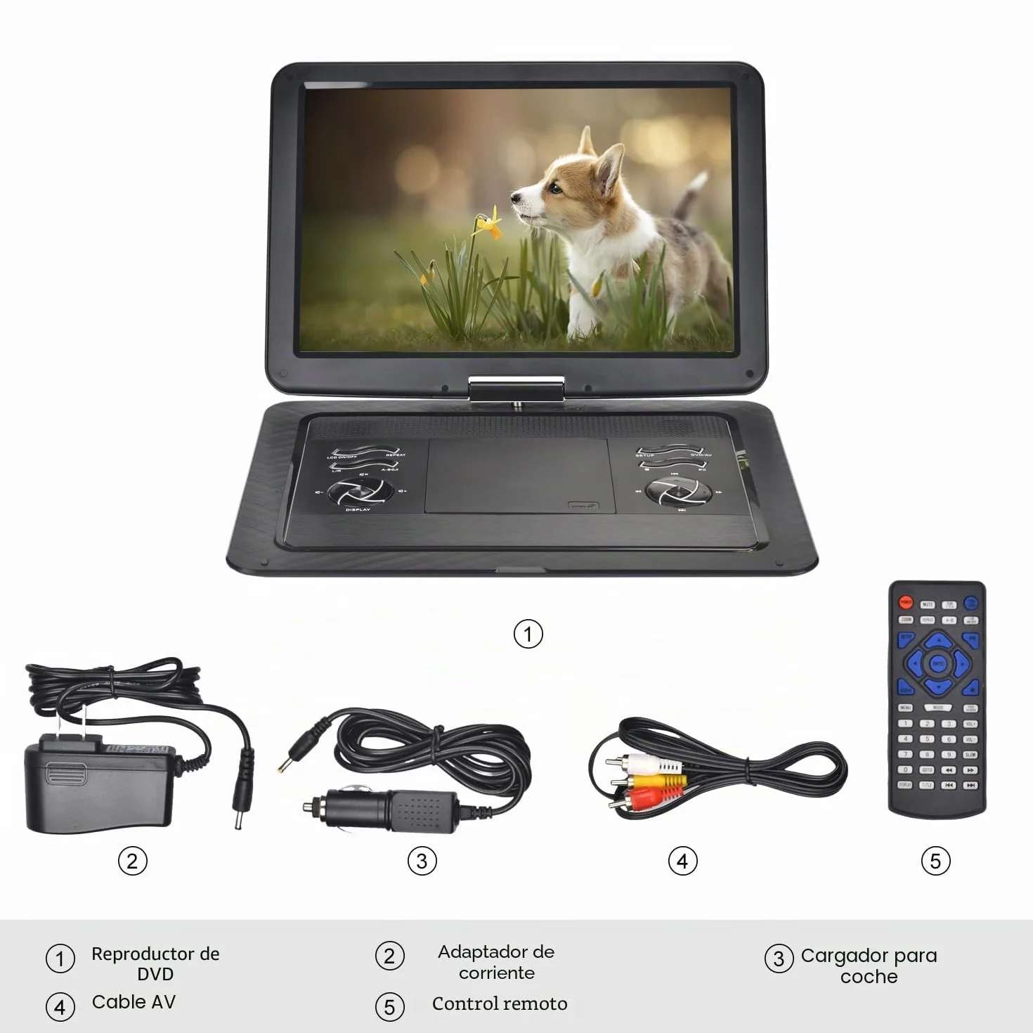 Reproductor de DVD portátil YOOHOO 19,6" Pantalla HD 17,1" para Coche