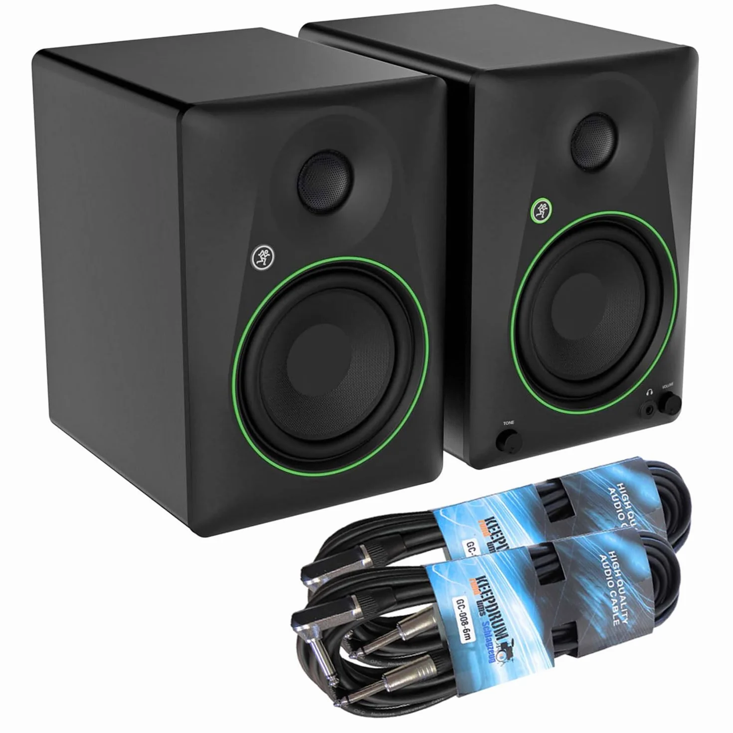 Mackie CR3.5BT - Monitores activos de estudio de 2 vías, altavoz Bluetooth con 2 cables keepdrum jack