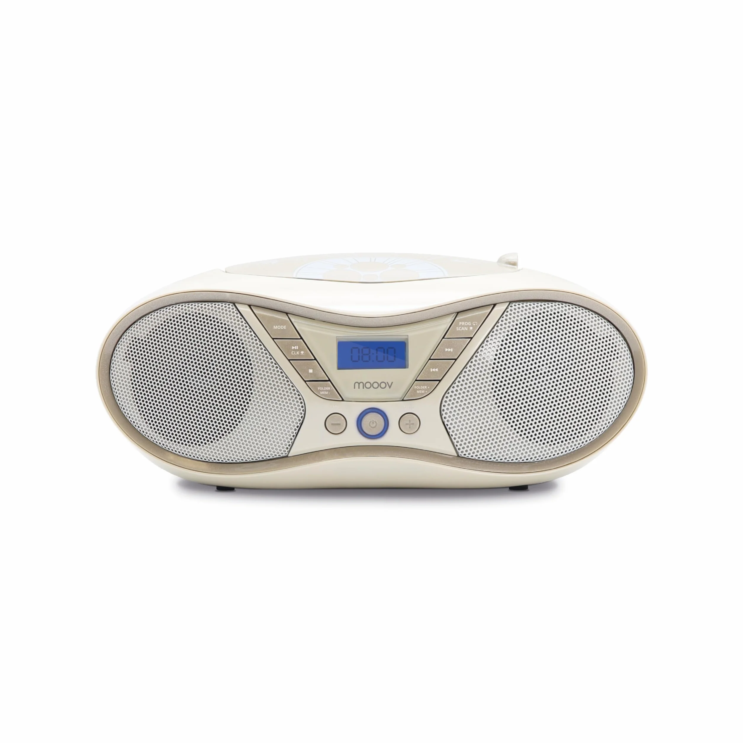 Mooov Reproductor CD Portátil Radio FM USB 6W CD-R CD-RW CD-MP3