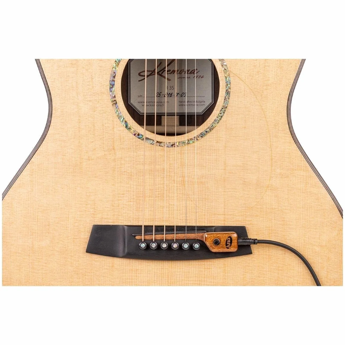 KNA Pickups Pastilla de guitarra de acero piezoeléctrico portátil con control de volumen (SG-2)