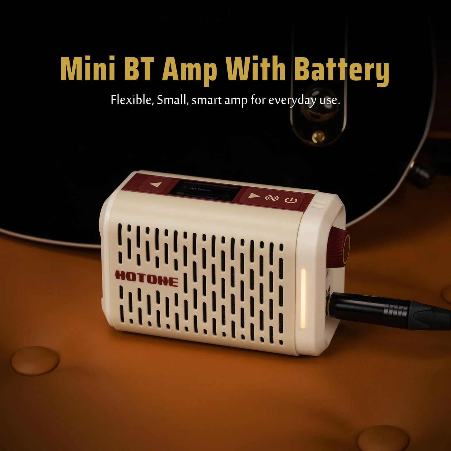 HOTONE Mini Amplificador de Modelado Multifuncional BT Guitarra Bajo IR Cabinas con Multi FX Aplicación Móvil Pulze Mini Ap-5
