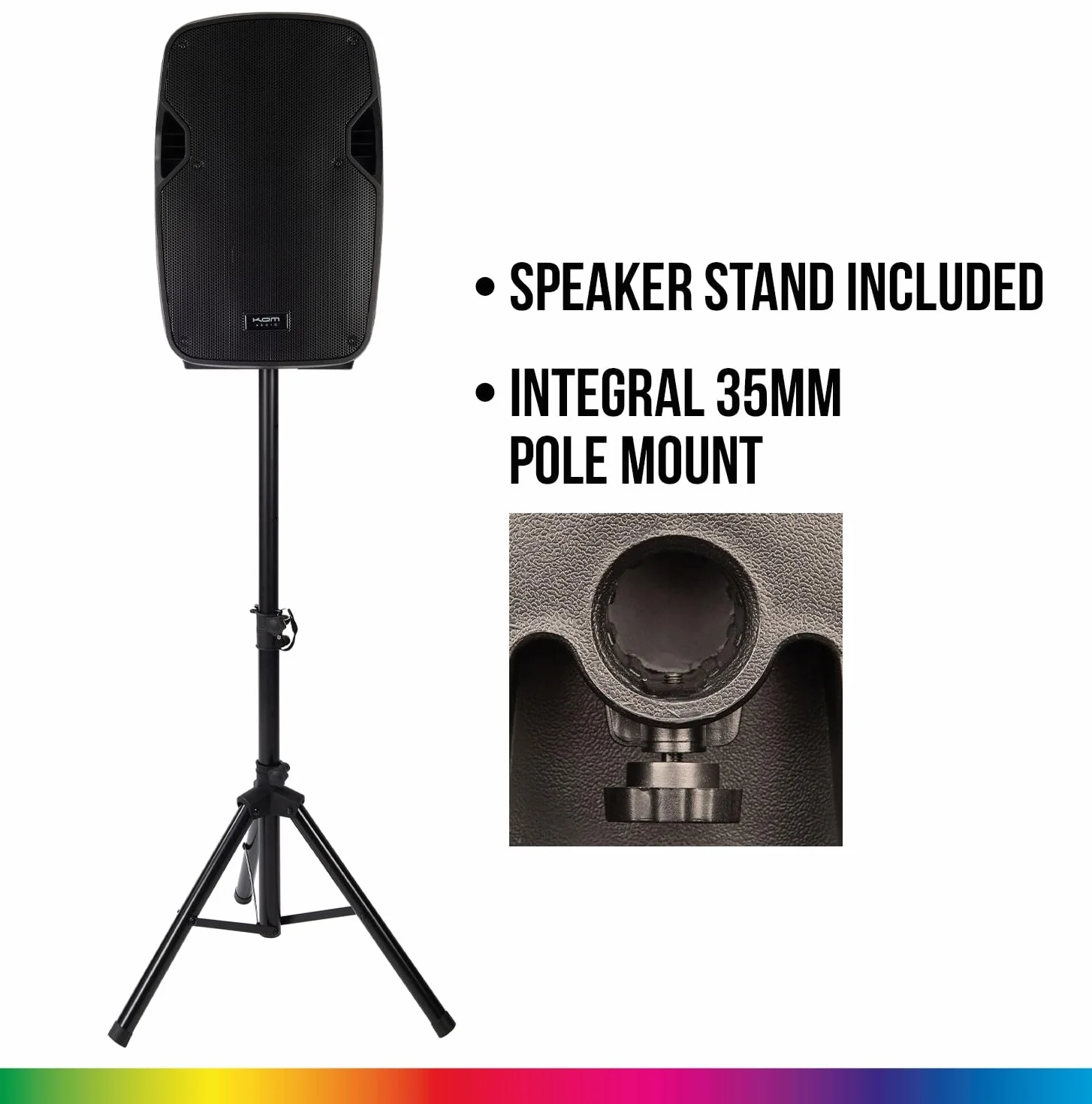 Kam RZ15A V3 - Altavoz activo PA DJ de 1200 W