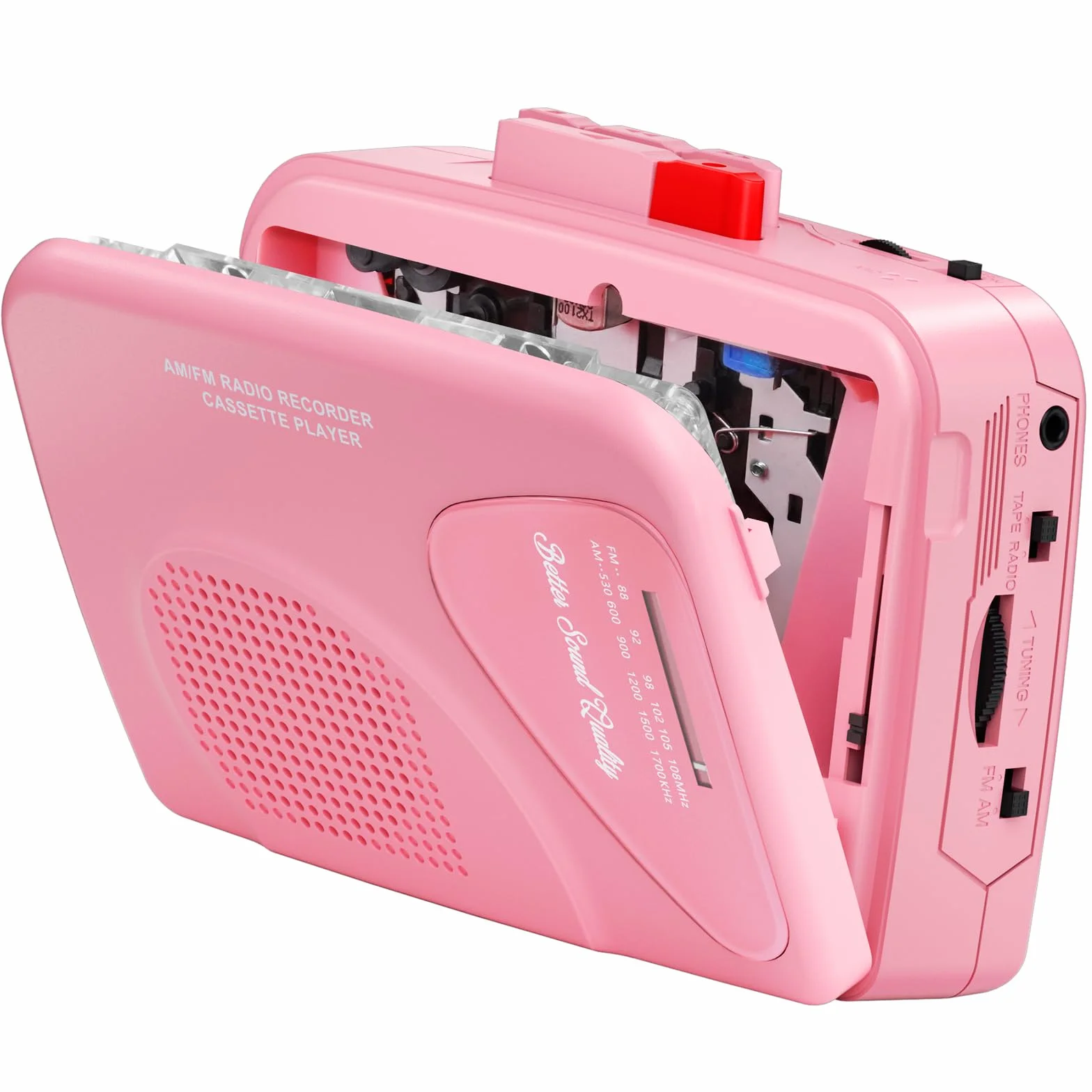 Reproductor de Casetes Portátil con Radio AM/FM, Grabadora y Altavoz Integrado