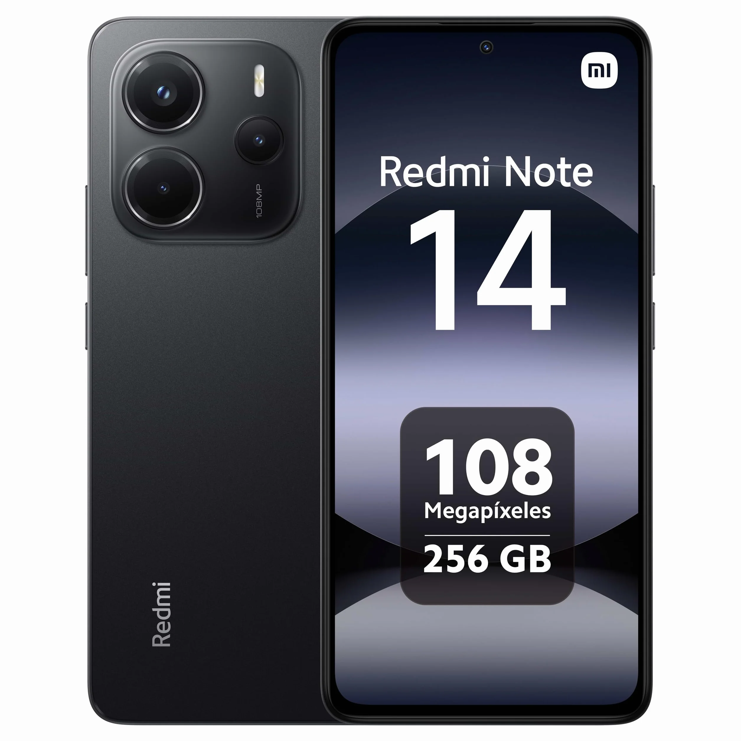 XIAOMI Redmi Note 14 Smartphone 8+256GB 6.67" AMOLED FHD+ 120Hz MediaTek Helio G99-Ultra Cámara 108MP TurboCharge 33W 5500 mAh Negro (Versión ES)