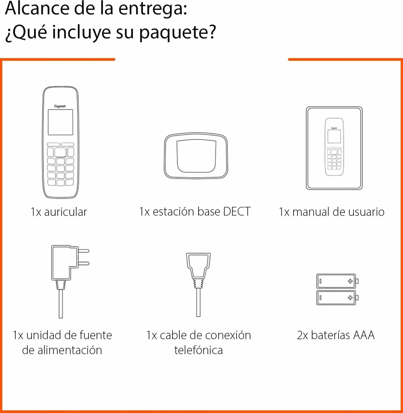 Gigaset COMFORT 520 Teléfono DECT Inalámbrico Negro Titanio Agenda Extra Grande