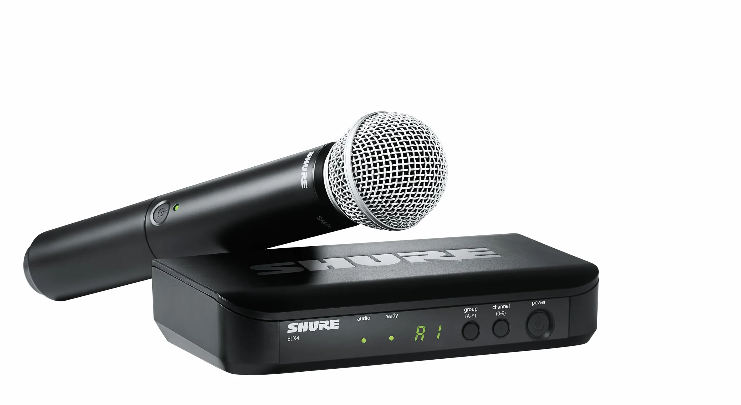 Shure BLX24/SM58 UHF Sistema de micrófono inalámbrico Iglesia, Karaoke - Duración de la batería de 14 Horas, Alcance de 100 m | Incluye micrófono Vocal de Mano SM58, Receptor de un