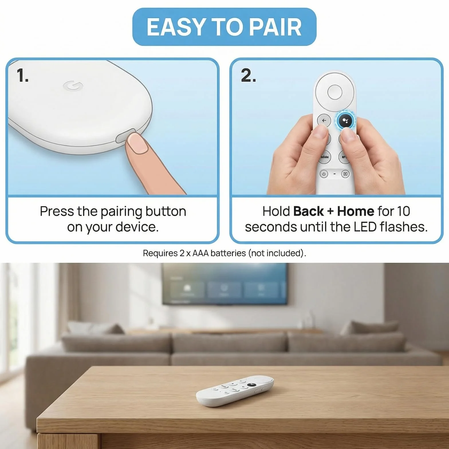 Mando a Distancia para Chromecast Google TV G9N9N GA01409 GA01919 GA01920 GA01923 GA02463 GA02464