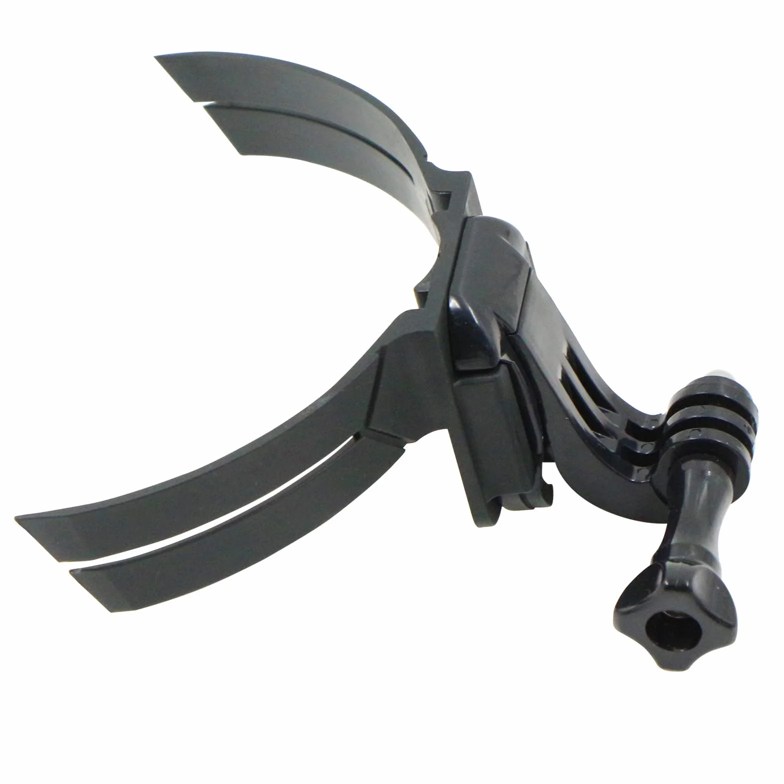 Soporte de Correa Casco Motocicleta - la Barbilla Delantera Montaje Curvado para Montaje GoPro, Soporte Curvado, Compatible con Otras cámaras Deportivas, 1 Pieza, Negro