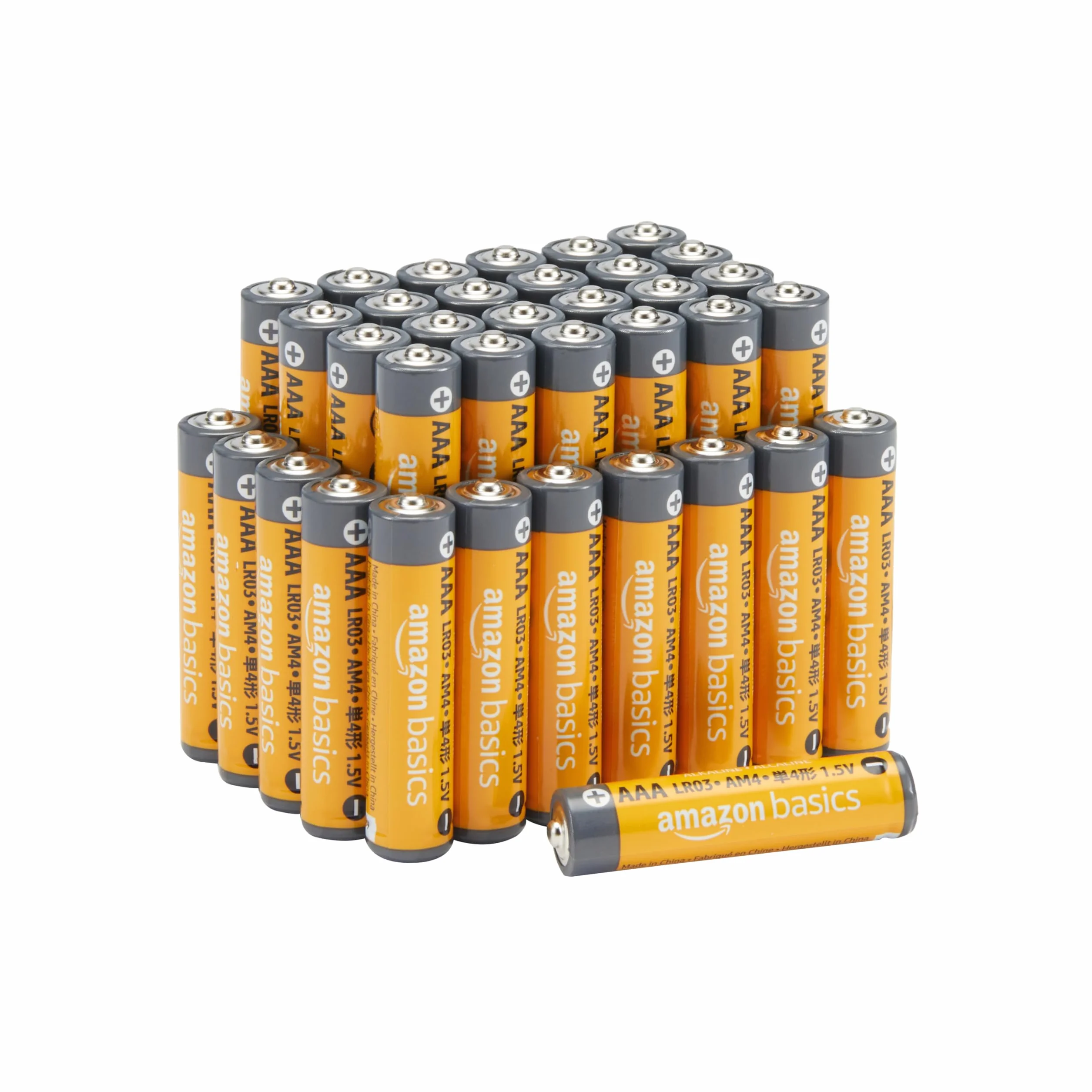 Amazon Basics Pilas Alcalinas AAA 1,5V Paquete 36, Vida Útil 10 Años