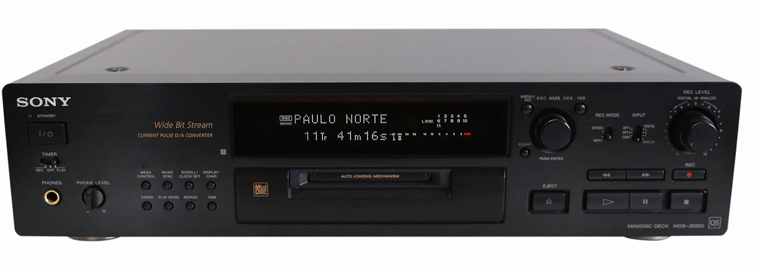 Sony MDS-JB 920 Cargas Reproductor de MiniDisc