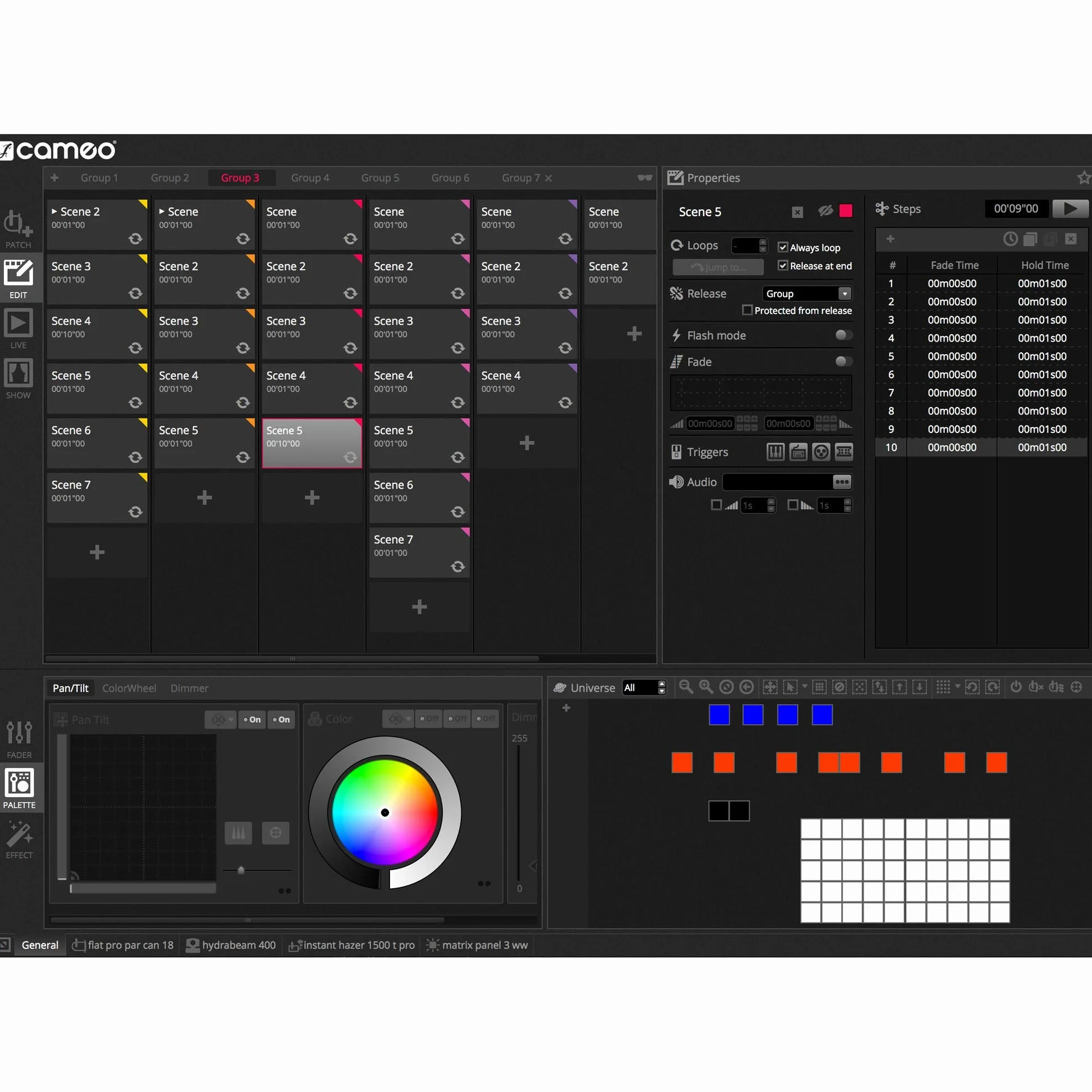 Cameo DVC CUE - Interfaz USB a DMX con hasta 2048 canales DMX y panel de control iluminado