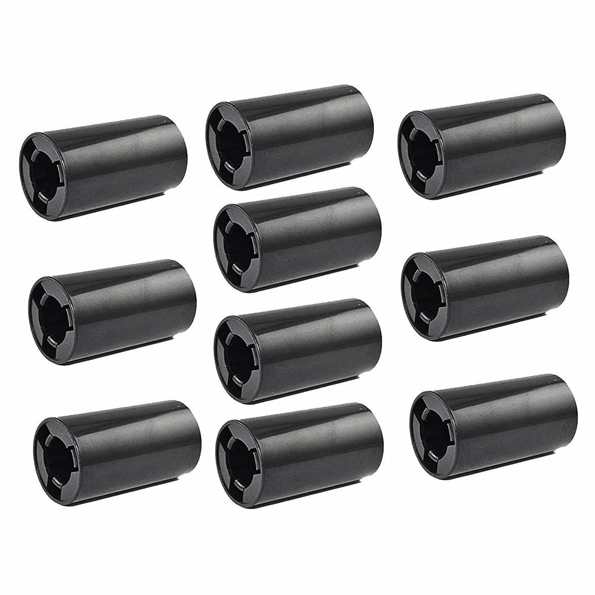 10 paquetes de pilas AA a C adaptador de batería, soporte de distancia AA a C, adaptador de batería AA a C, estuche convertidor (negro)