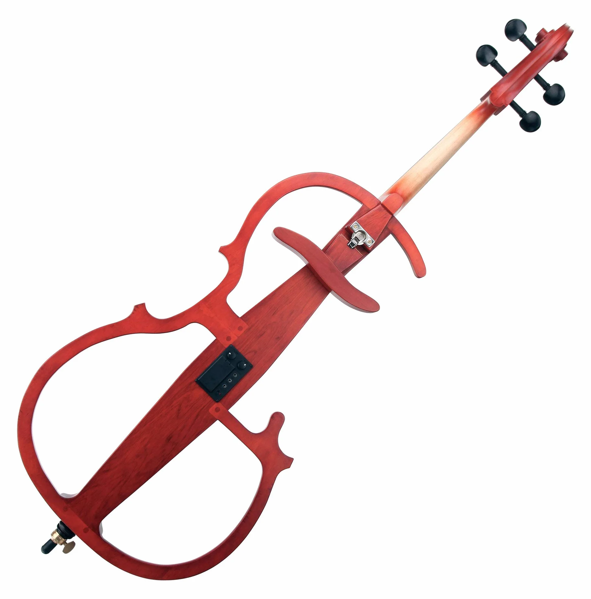 Classic Cantabile CE-200 Violonchelo Eléctrico (cello eléctrico con pastilla, funda, tamaño 4/4) natur mate