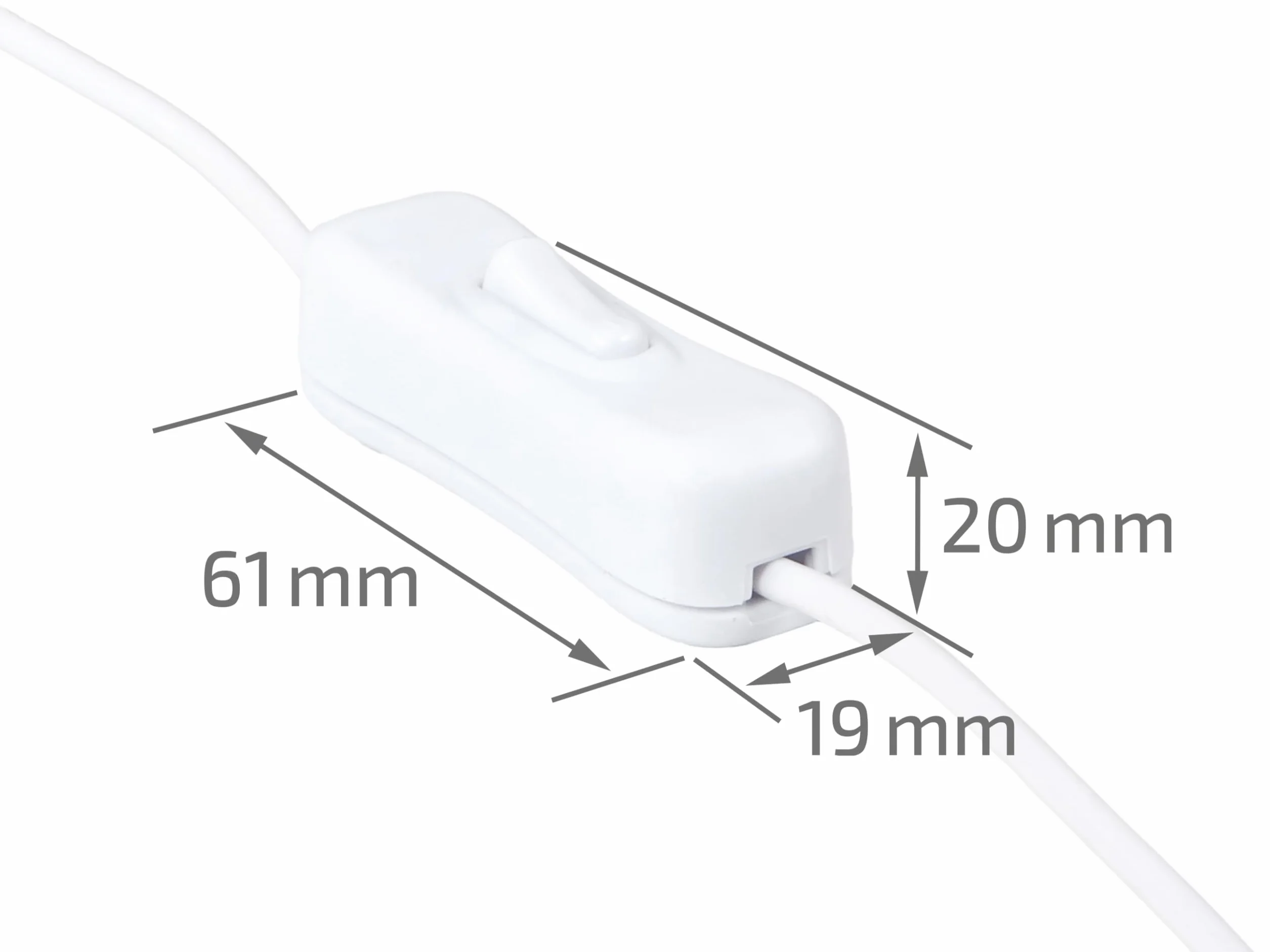 Fuente de Alimentación LED 12V 24W 2A con Interruptor – para Tiras LED, Equipos de Audio, Dispositivos Electrónicos – IP20 – Refrigeración Pasiva – 82 x 50 x 34 [mm] (blanco)