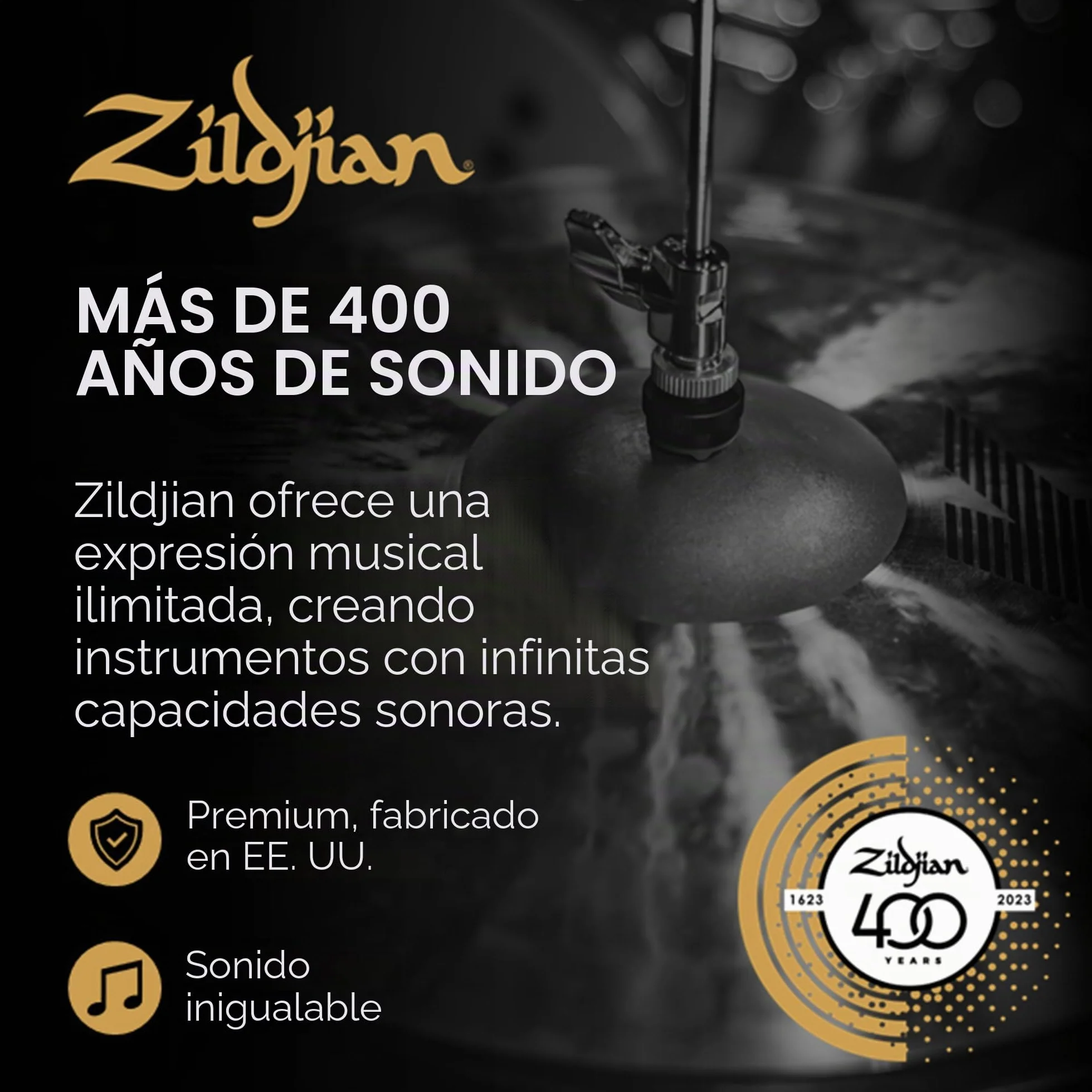 Zildjian KCD900 K Custom Series Dark Cymbal Box Set - 14" Hi-Hats, 16"/18" Crash, 20" Ride, Oscuro