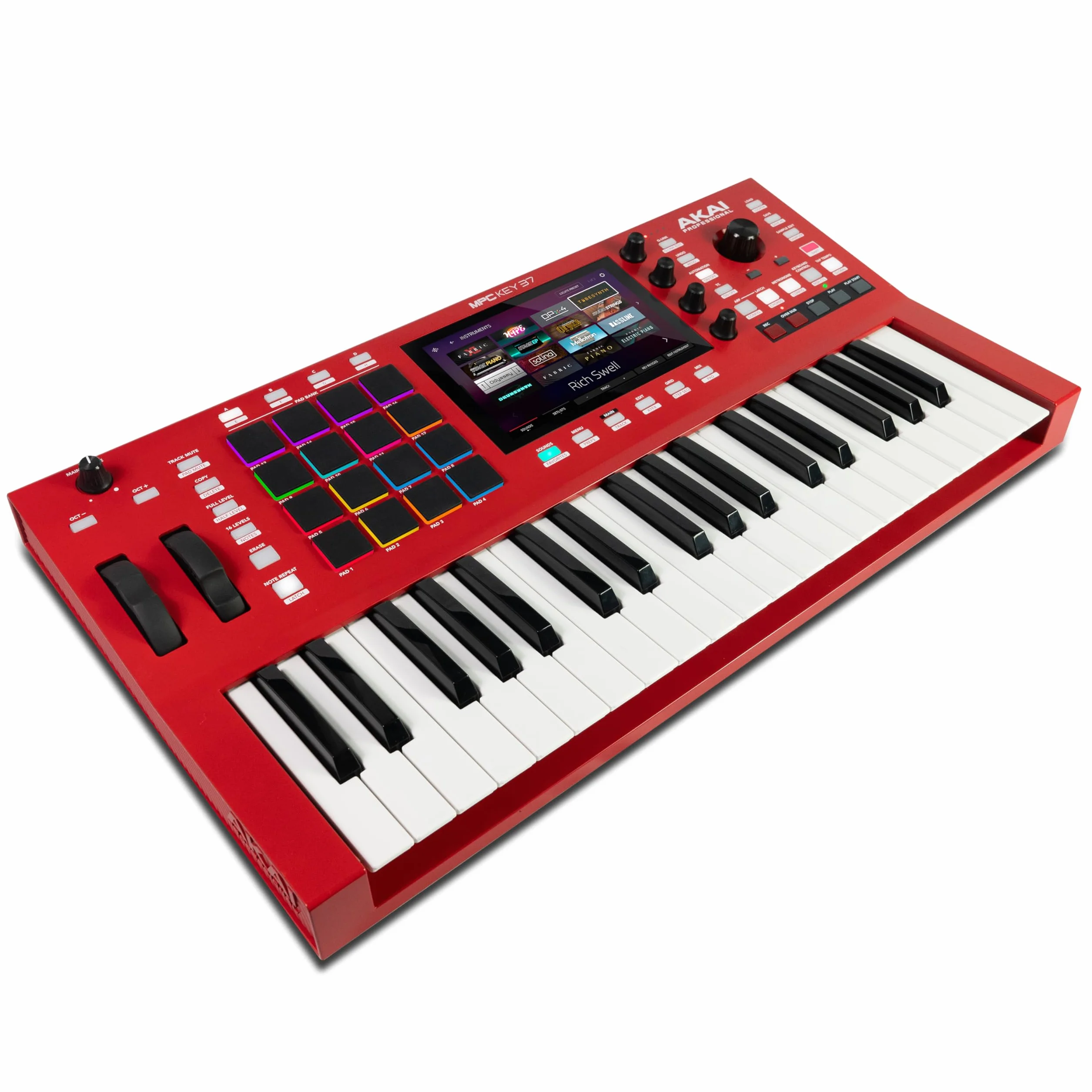 Akai Professional MPC Key 37 Sintetizador de Producción Independiente, Caja de Ritmos, Teclado MIDI, con Wi-Fi, Bluetooth, Pantalla Táctil, Plug-ins e Integración con Native Instruments