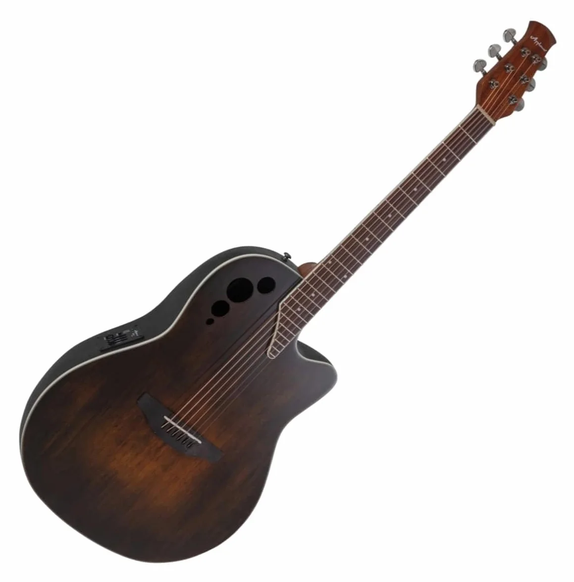 Applause E-Guitarra acústica Elite AE44 Mid Cutaway - Cuerpo Roundback Lyrachord Mid-Depth - Preamplificador AP3TP- Tapa de abeto - Vintage Varnish Satin - AE44-7S