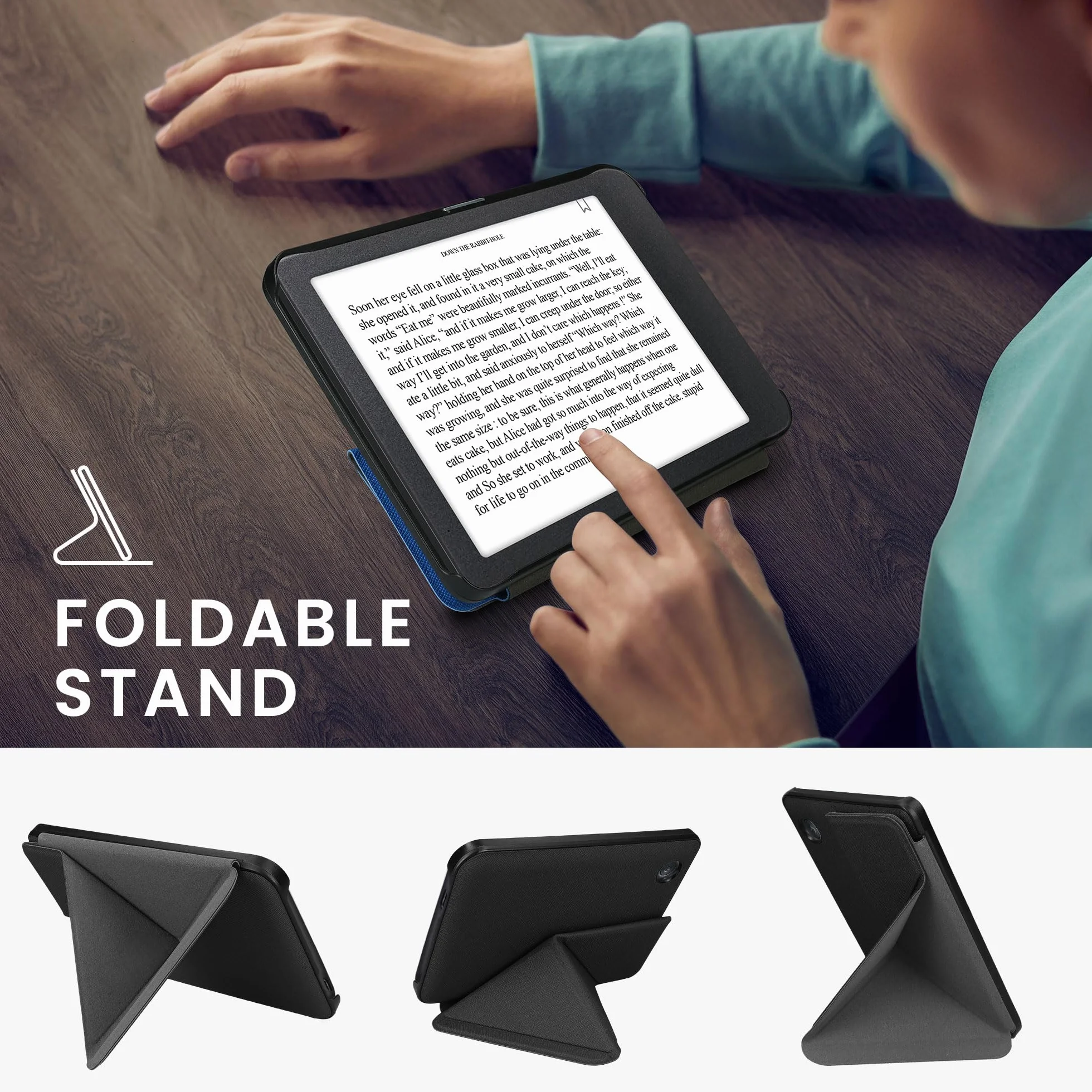 kwmobile Carcasa Compatible con Kobo Clara BW/Colour Funda con Soporte - Negro