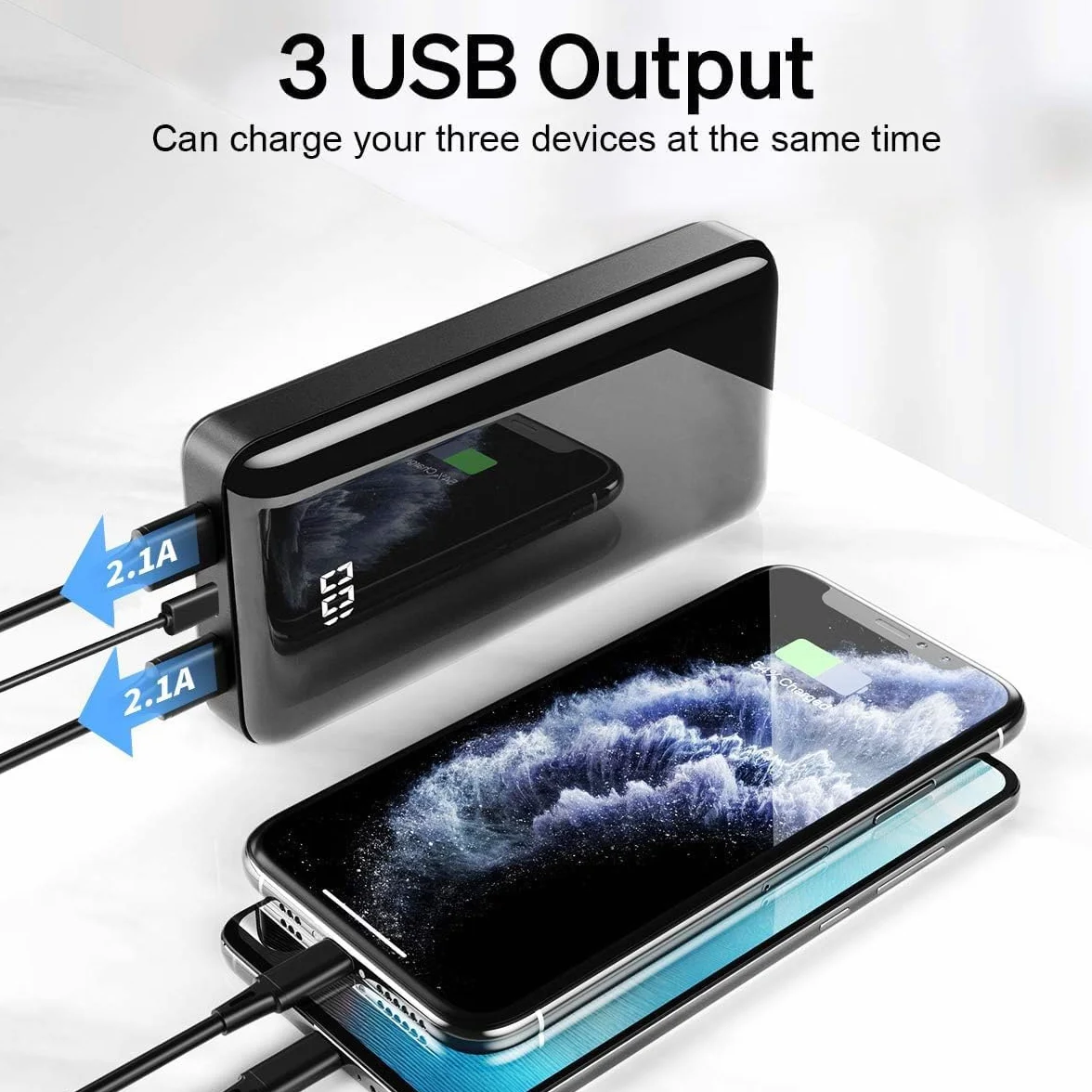 Power Bank 27000mAh 22,5W PD20W Carga Rápida Portátil con Pantalla LED