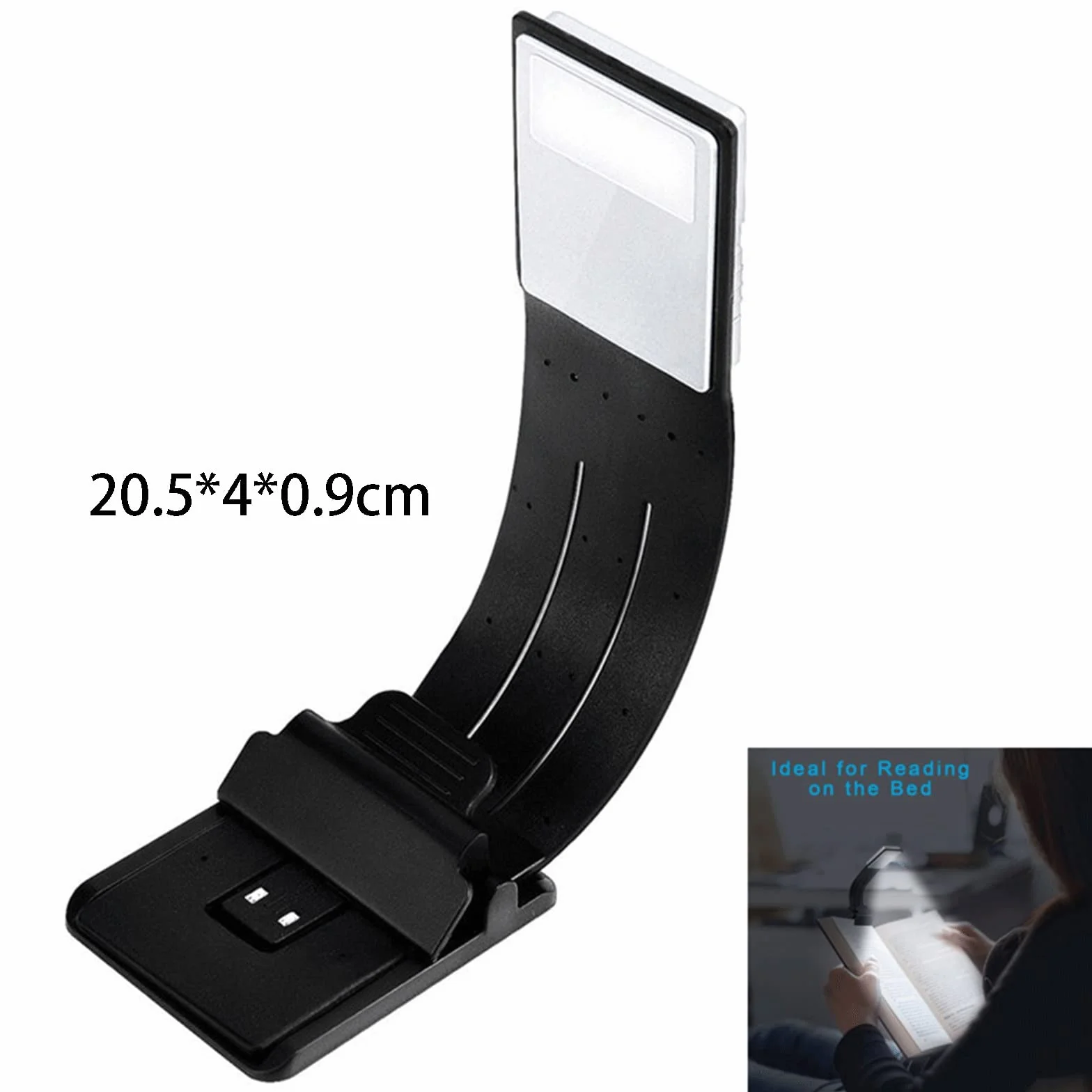 Lampara Libro Luz de Libro de Lectura LED portátil con lámpara Recargable USB de Clip Flexible Desmontable para lectores de Libros electrónicos Kindle