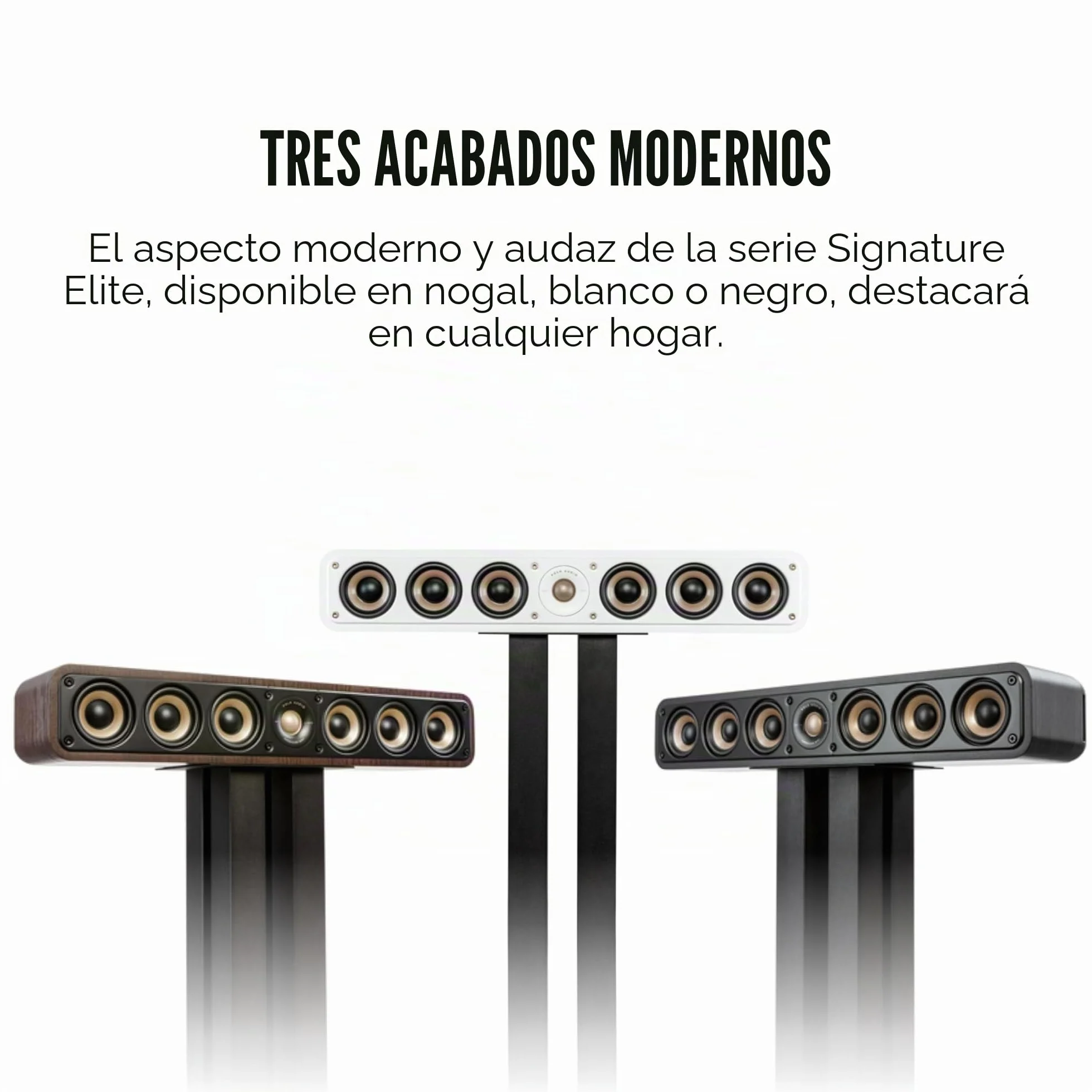 Polk Signature Elite ES35 Altavoz Central Delgado Hi-Fi Negro