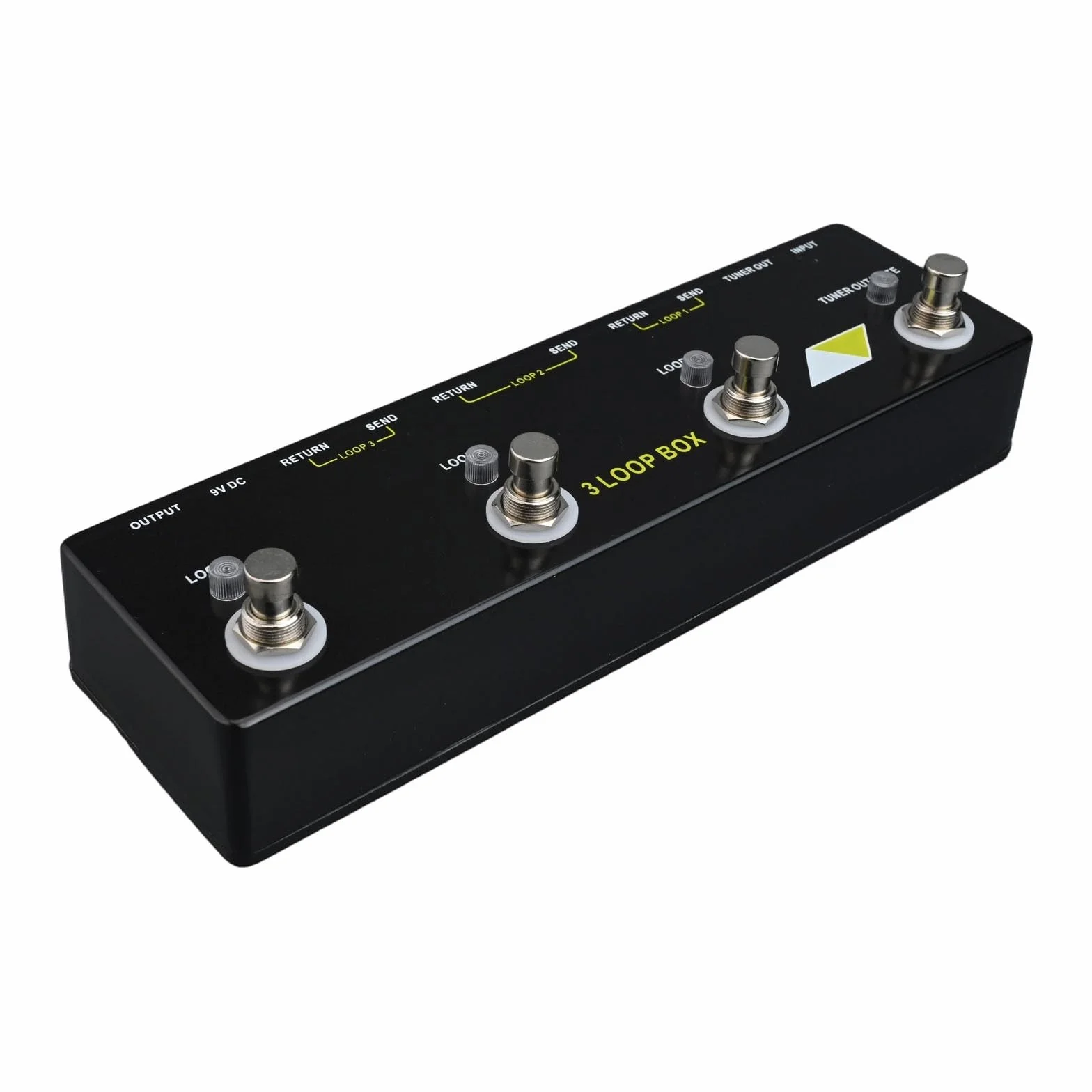 Pedal Looper de caja de 3 bucles con verdadera funcionalidad de derivación para una ruta de señal limpia para guitarras