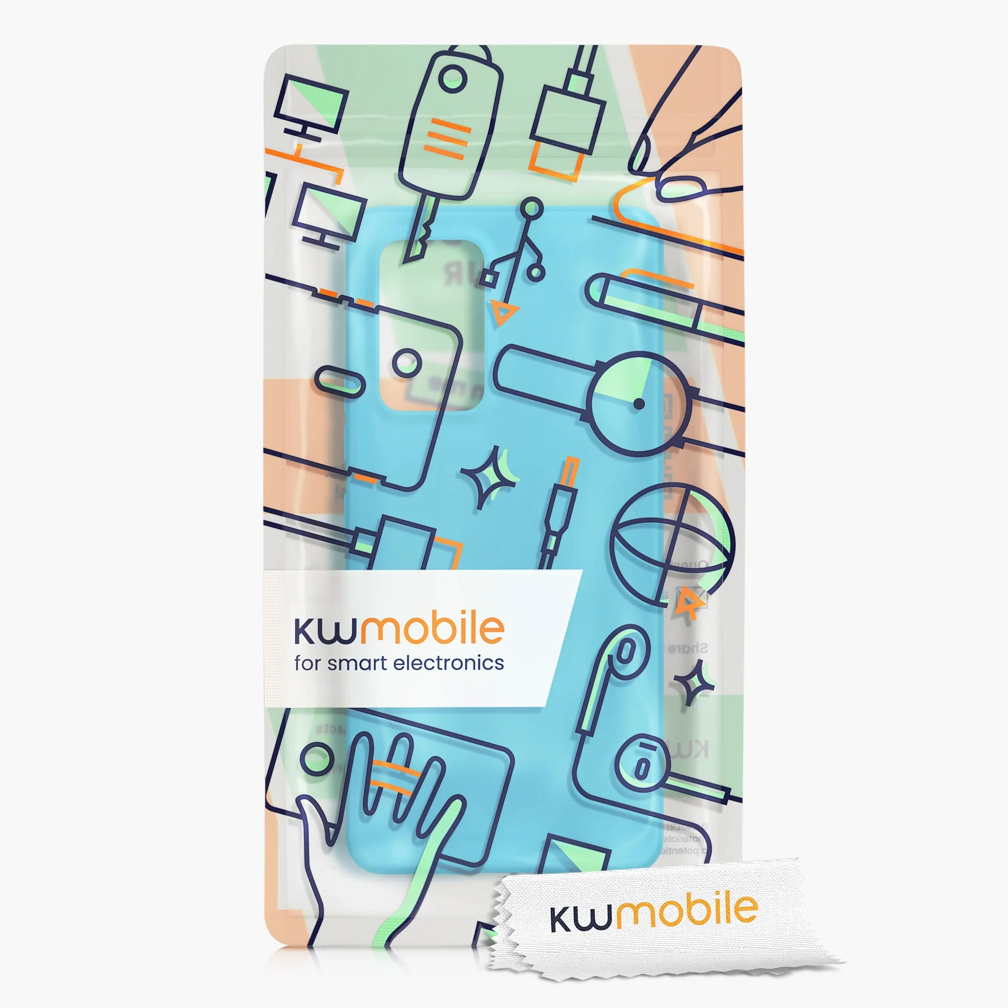 kwmobile Funda Samsung Galaxy A53 5G Carcasa TPU Silicona Ultrafina Bordes elevados Glaciar Cool