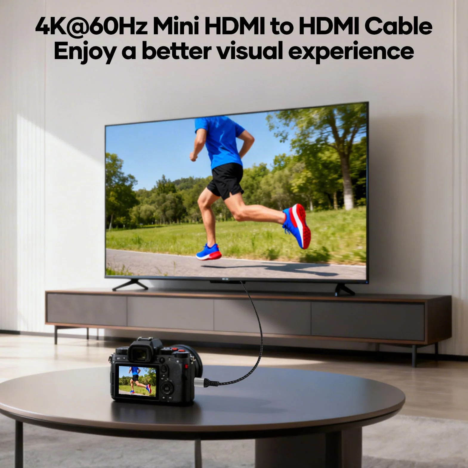 Cable Mini HDMI a HDMI 1M, 4K@60Hz Cable HDMI Mini,Cable HDMI a Mini HDMI Soporta UHD 3D HDR ARC,Compatible con Raspberry Pi Zero Canon Nikon Cámaras Tableta Proyector