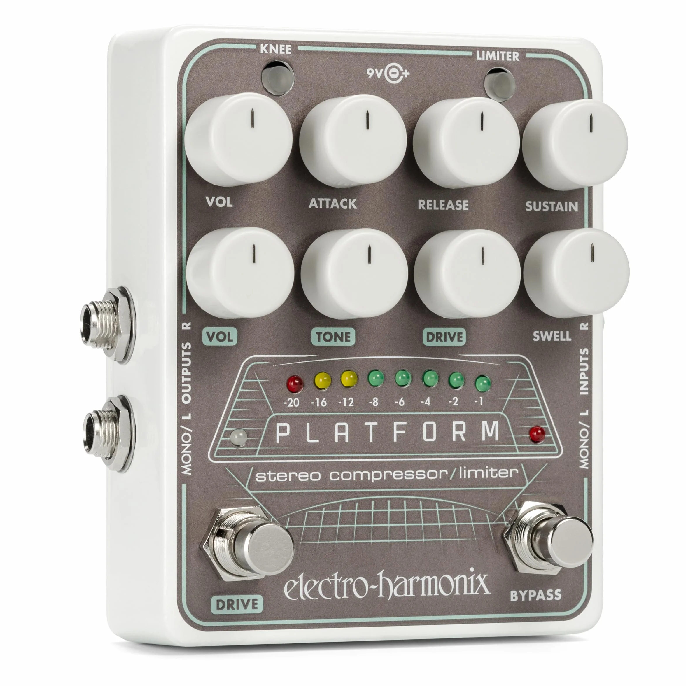 Electro Harmonix Platform Stereo Compressor/Limiter for Guitar, Gris