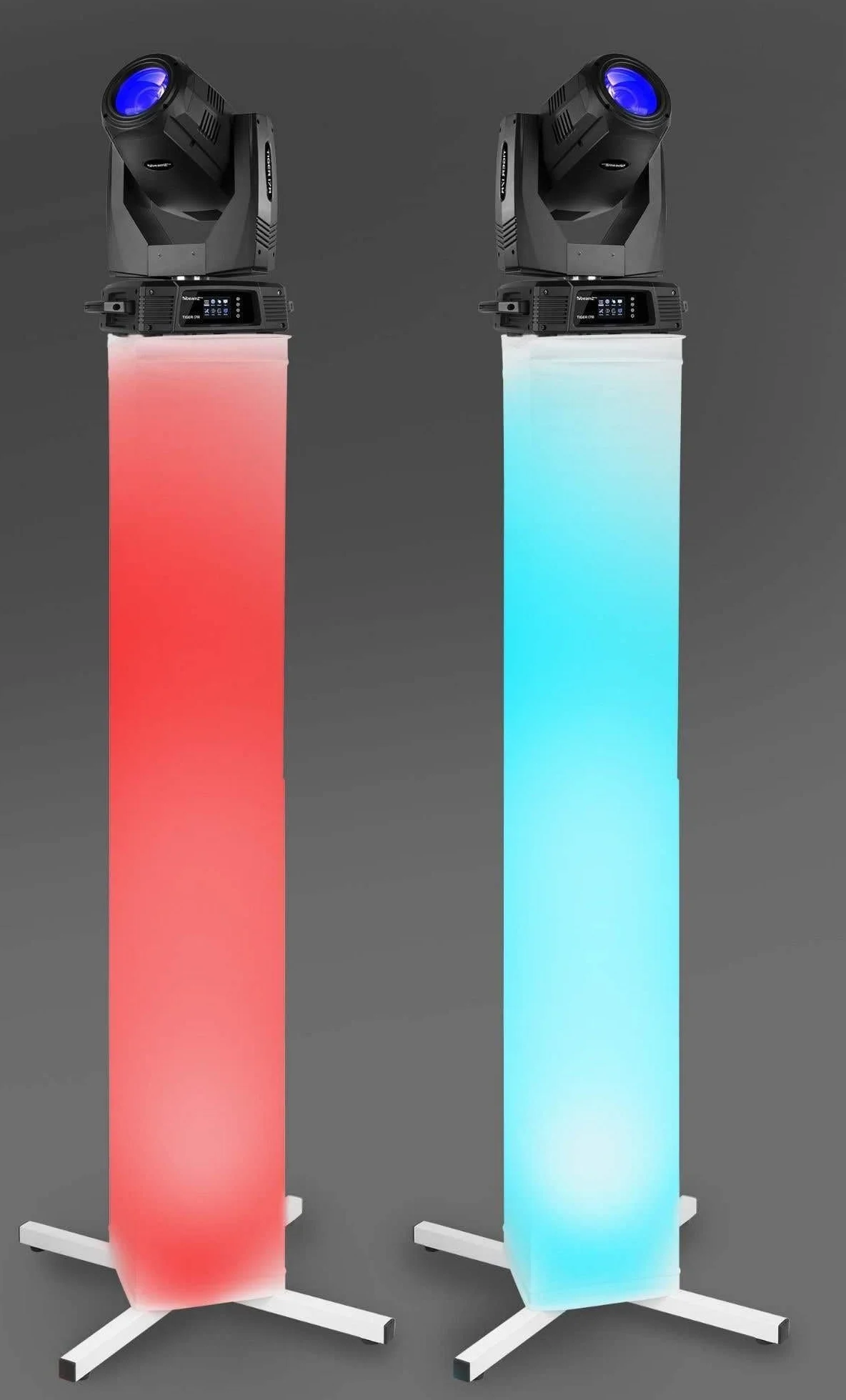 Vonyx DJP165 Soporte Universal para Altavoces - También Adecuado para Efectos de iluminación, Productos, etc. - Incluye Cubierta Blanca y Negra - Altura Regulable