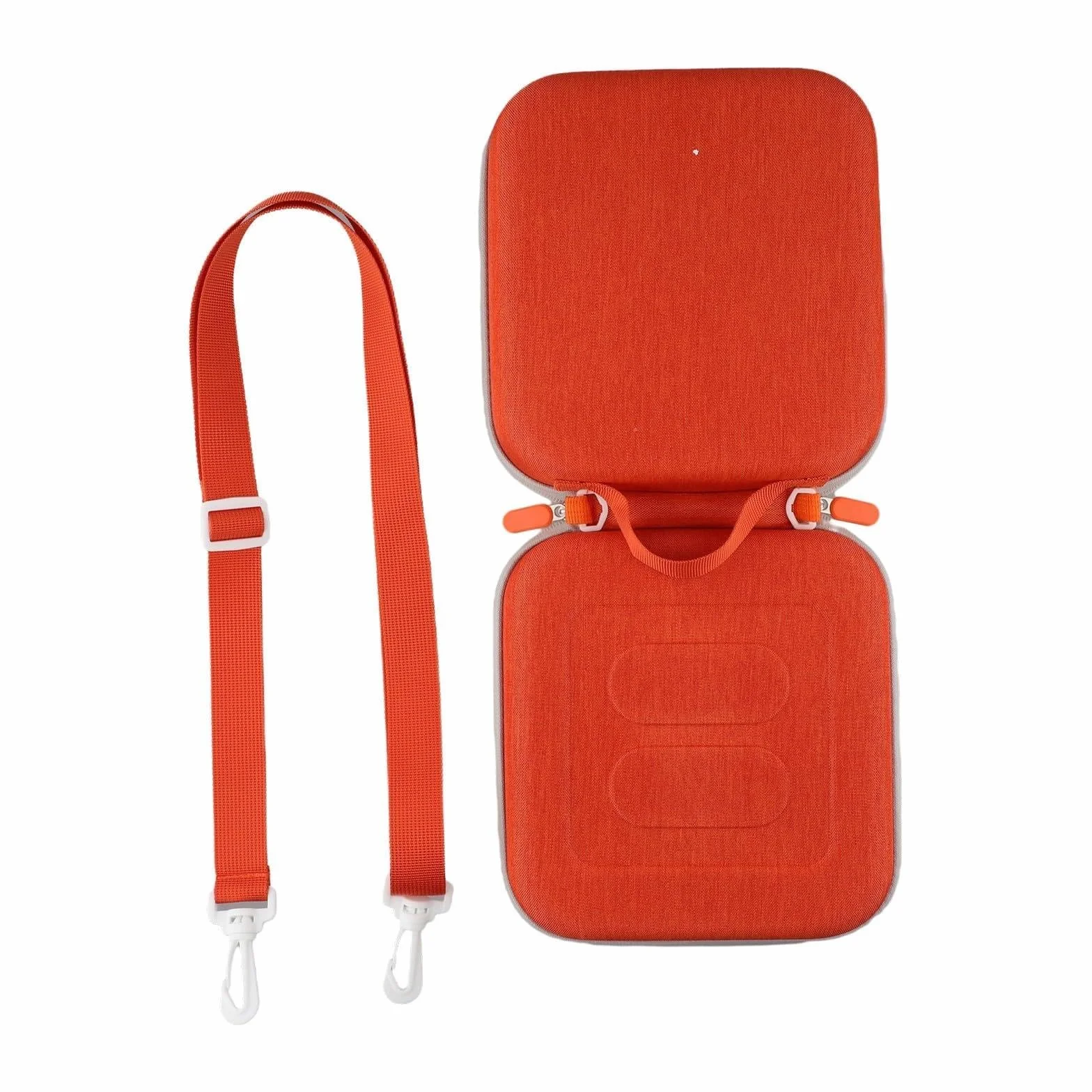 Funda de viaje para Yoto para Mini (edición 2024) con correa ajustable, soporte protector de EVA para reproductor de audio y tarjetas, color naranja y naranja